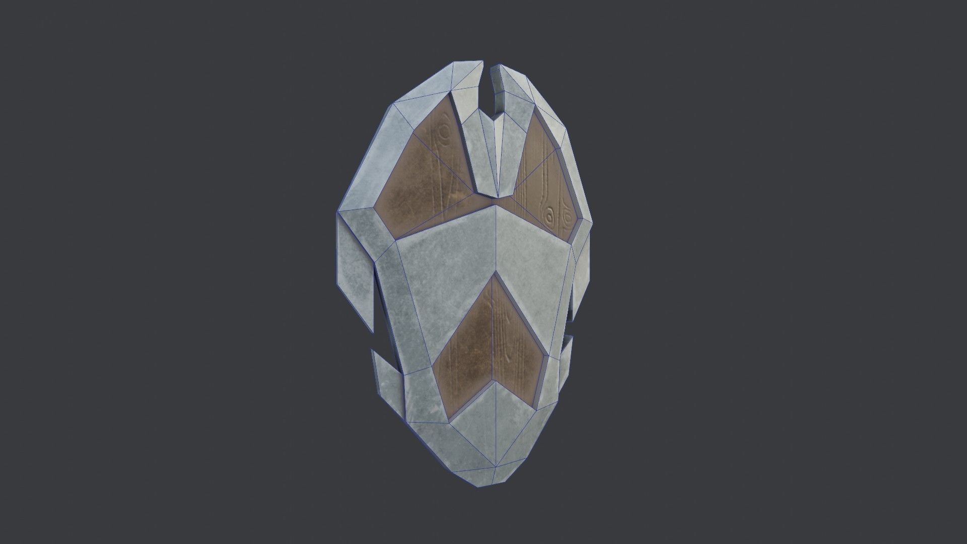 Stylized Medieval Shield 3 Low-poly 3D model_7
