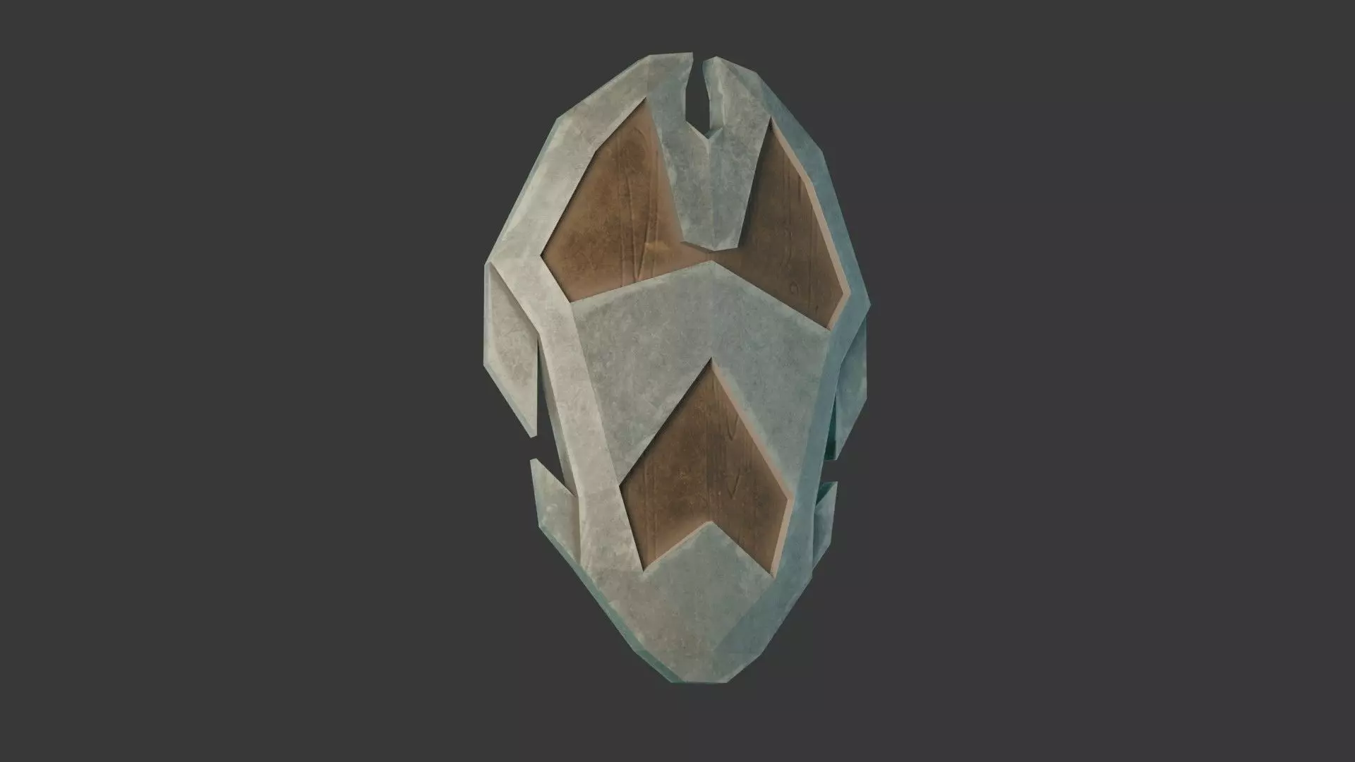Stylized Medieval Shield 3 Low-poly 3D model_0