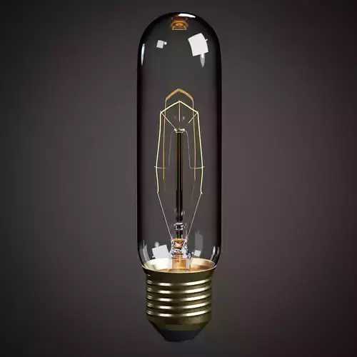 Lightbulb - T10 Tube Vintage Edison Bulb Low-poly 3D model
