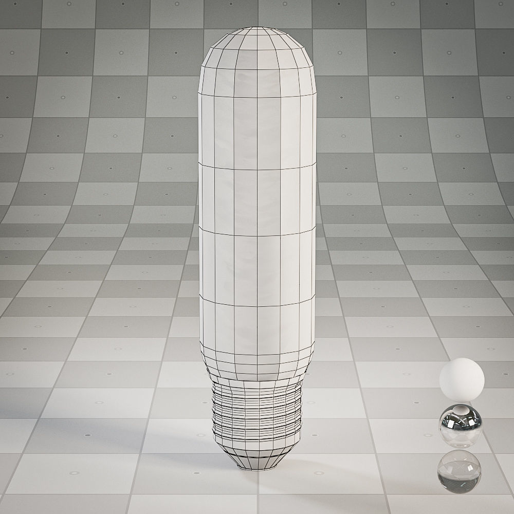 Lightbulb - T10 Tube Vintage Edison Bulb Low-poly 3D model_3