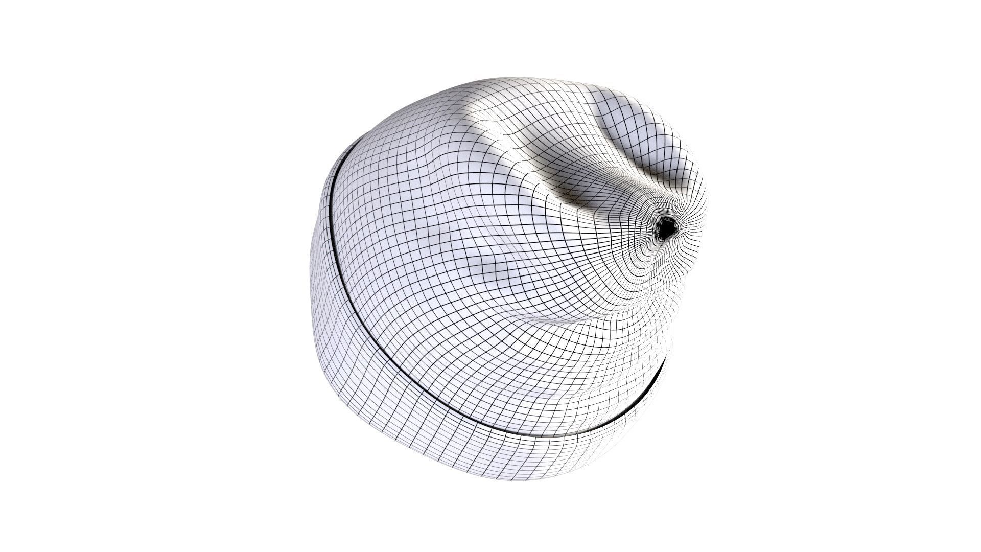 Beanie Hat Low-poly 3D model_8