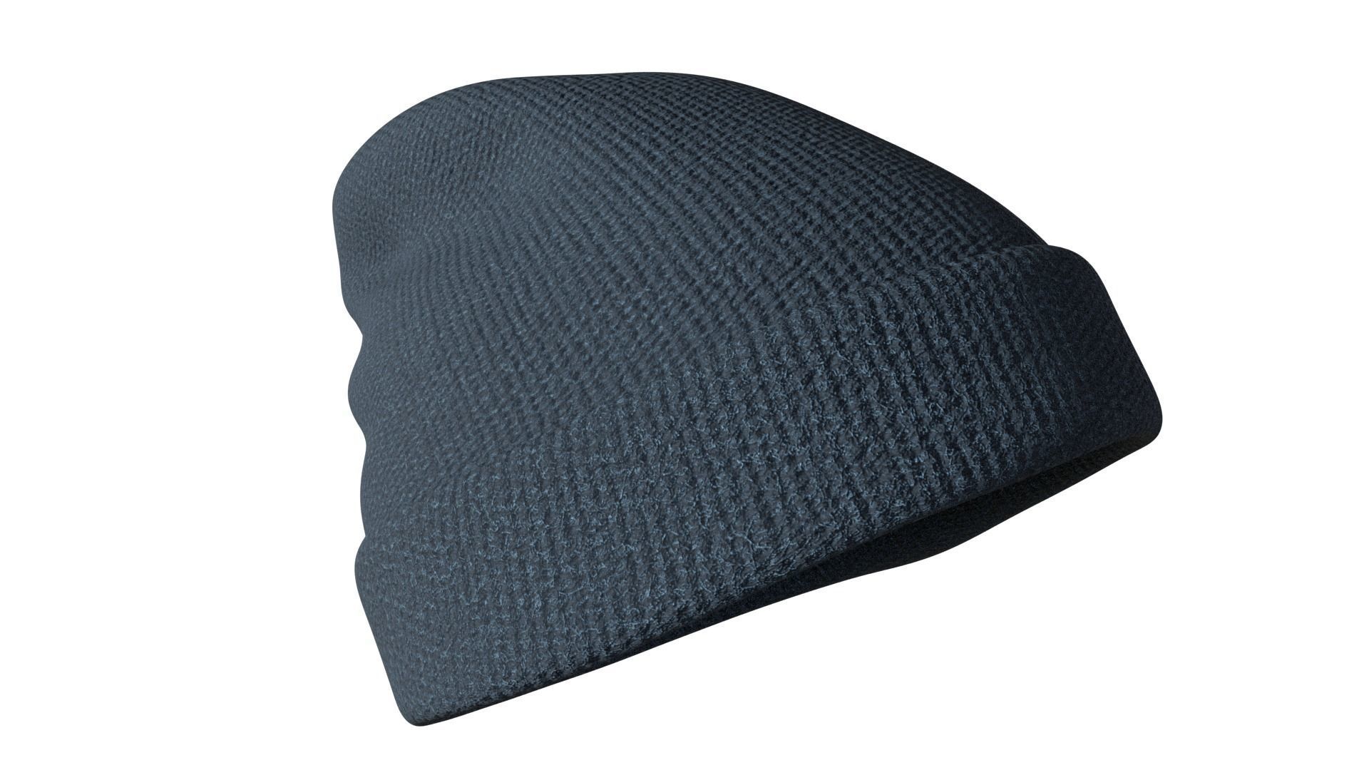 Beanie Hat Low-poly 3D model_2