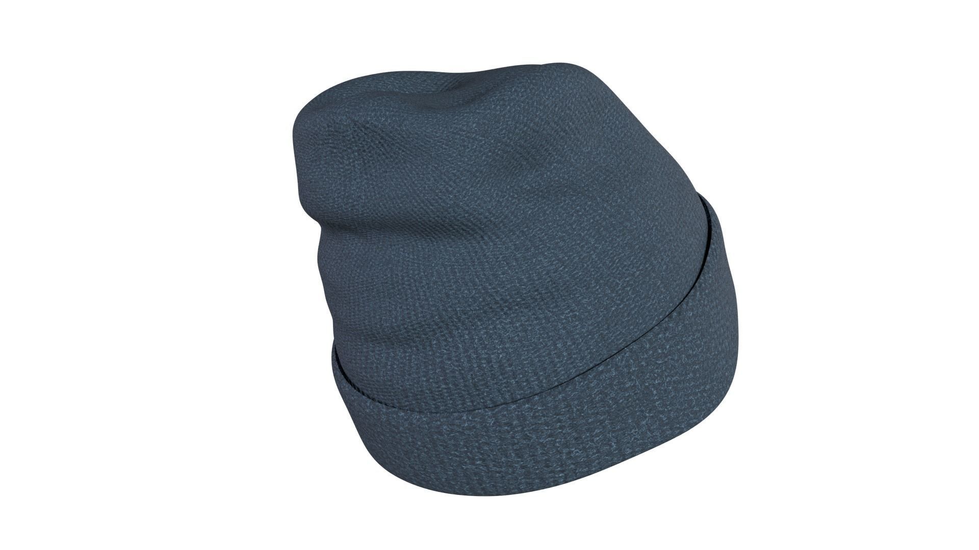 Beanie Hat Low-poly 3D model_3