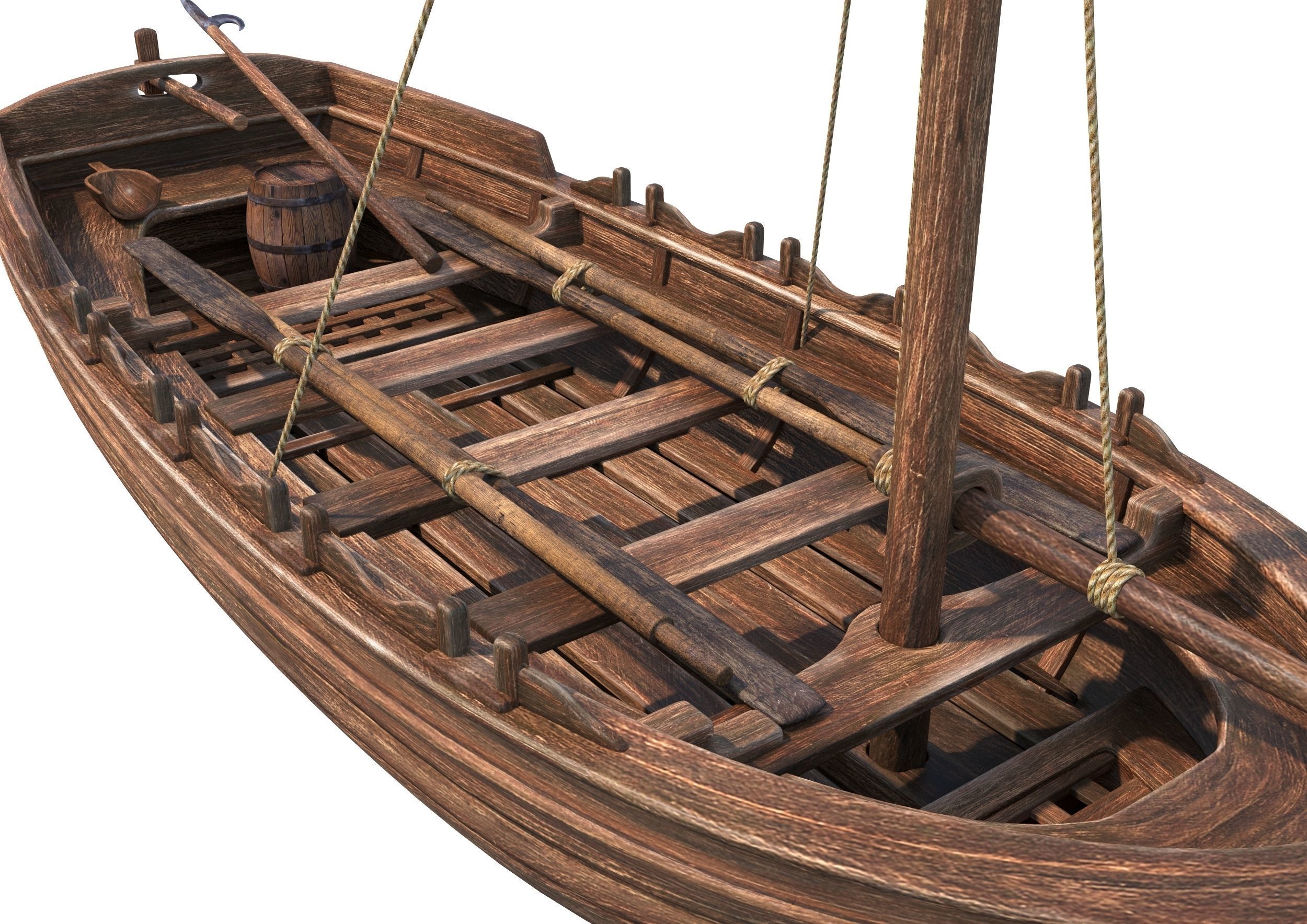 Medieval Boat 3D model_1