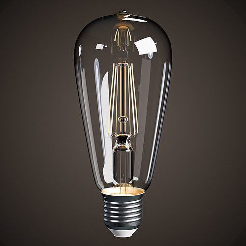 Lightbulb - LED Vintage Edison Bulb  Low-poly 3D model