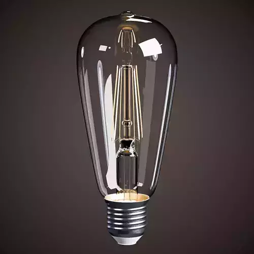 Lightbulb - LED Vintage Edison Bulb  Low-poly 3D model