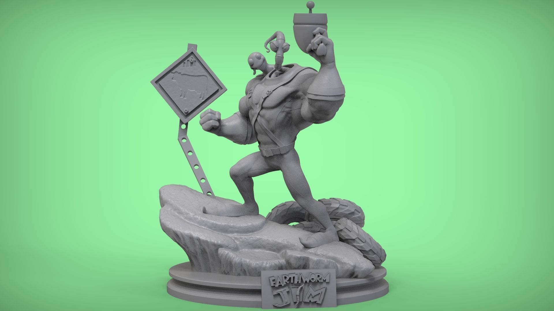 Earthworm Jim 3D print model_4