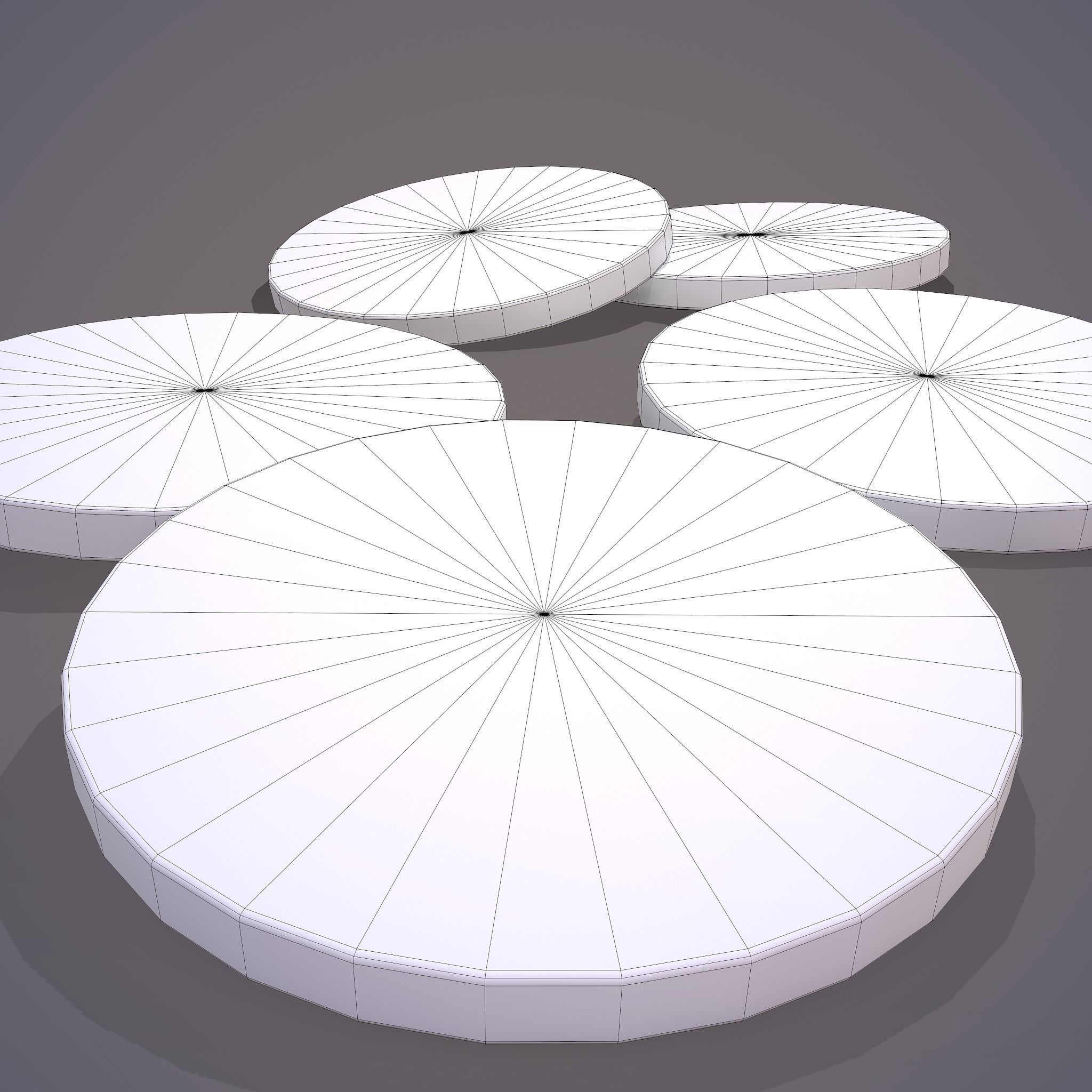 Medieval Coin Low-poly 3D model_21