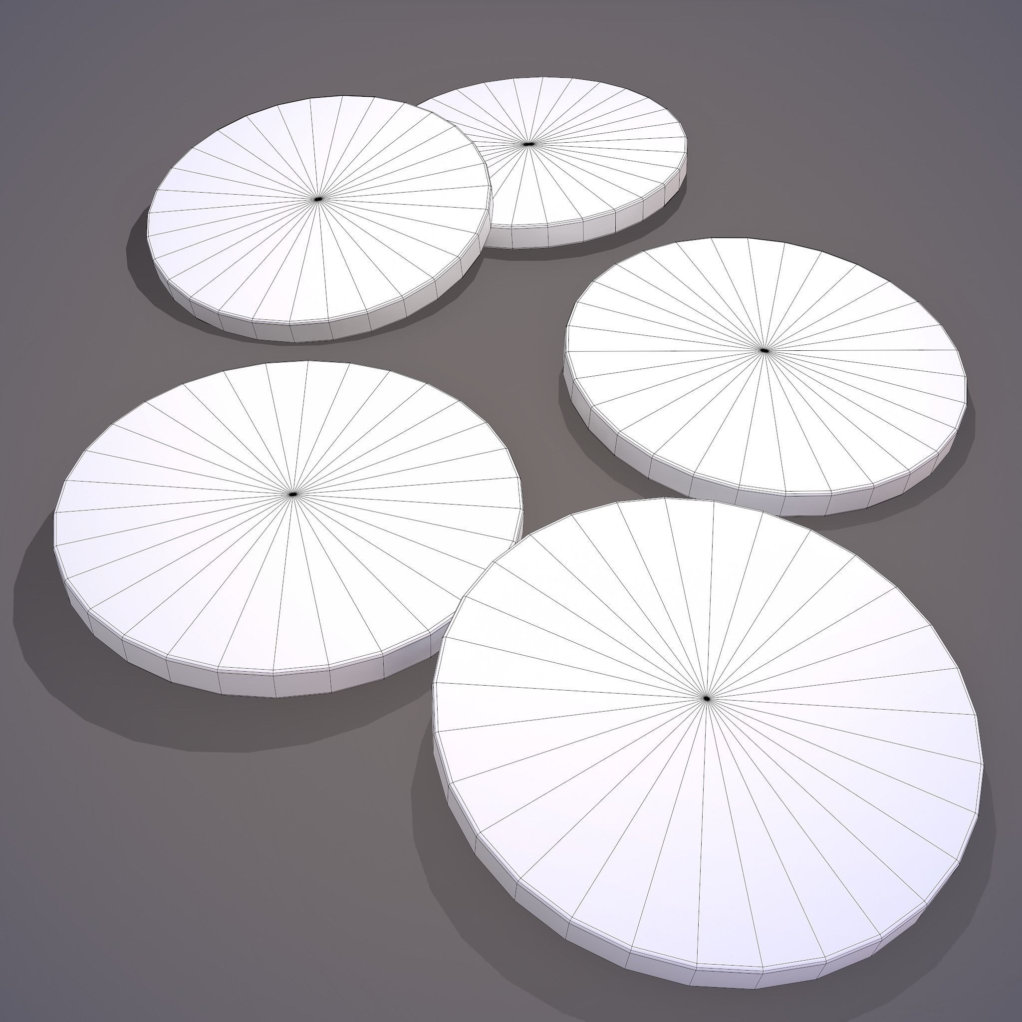 Medieval Coin Low-poly 3D model_20