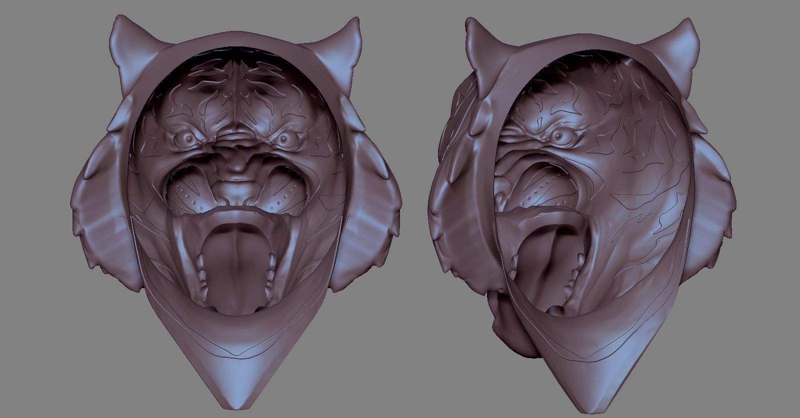 Tiger Head Number01 3D print model_8