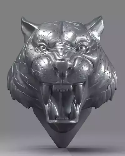 Tiger Head Number01 3D print model