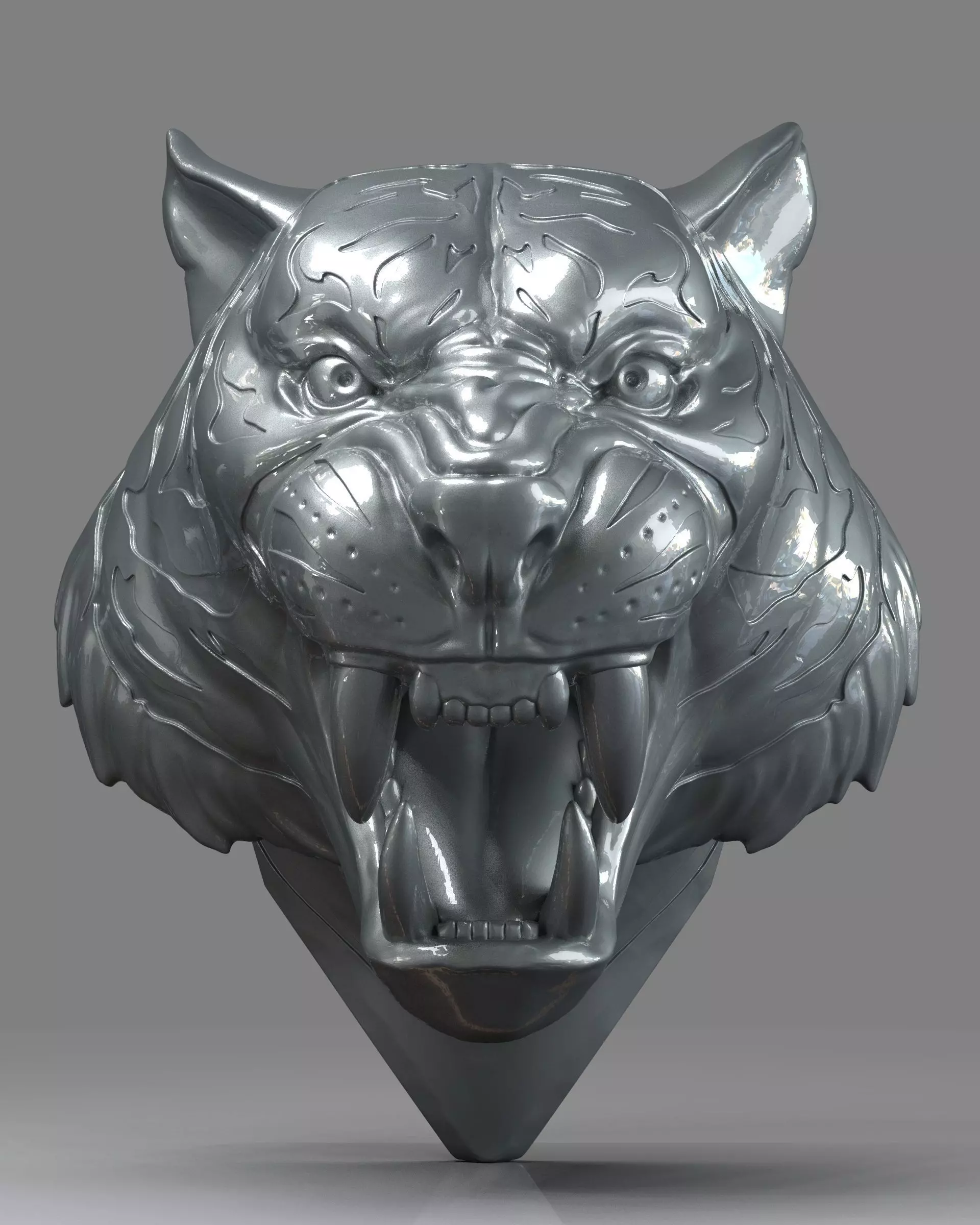 Tiger Head Number01 3D print model_0