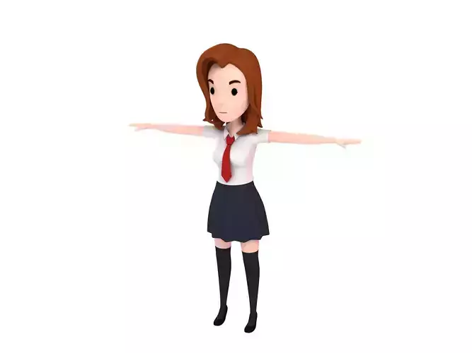 CartoonGirl020 School Girl