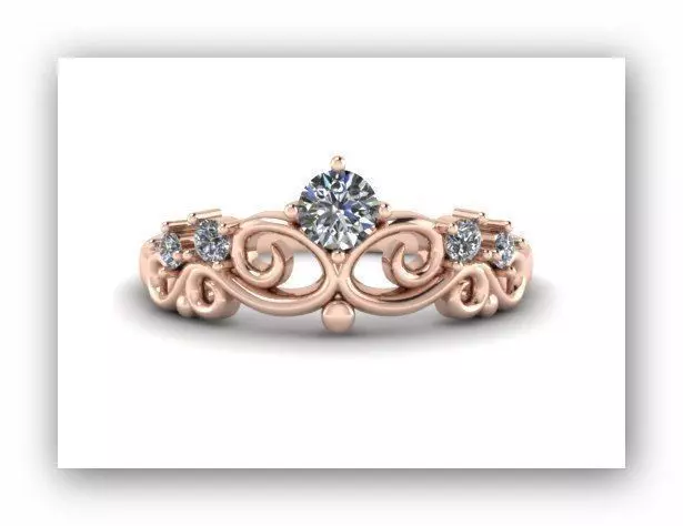 Crown ring 3D print model