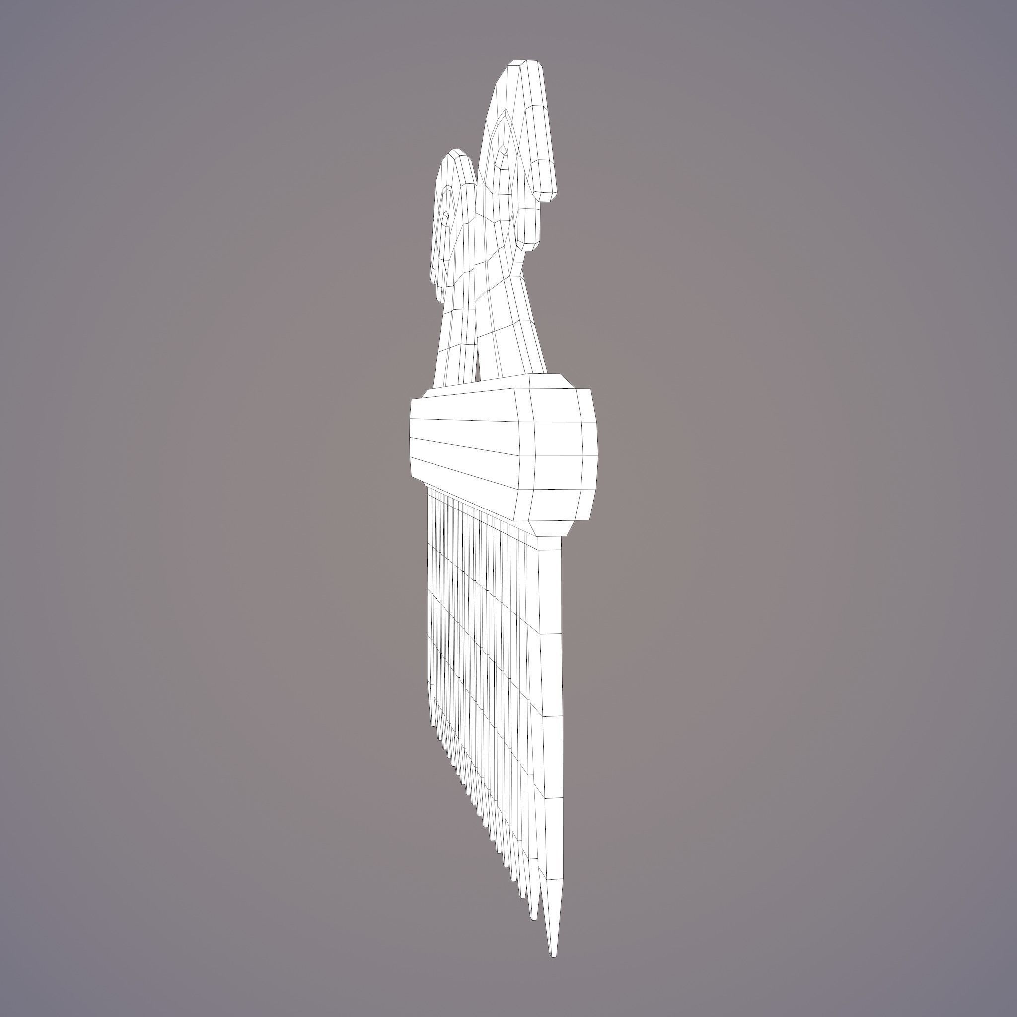 Viking Dragon Comb Low-poly 3D model_37