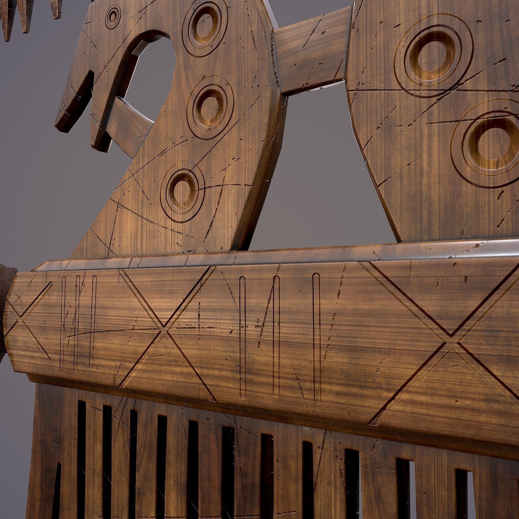 Viking Dragon Comb Low-poly 3D model_22