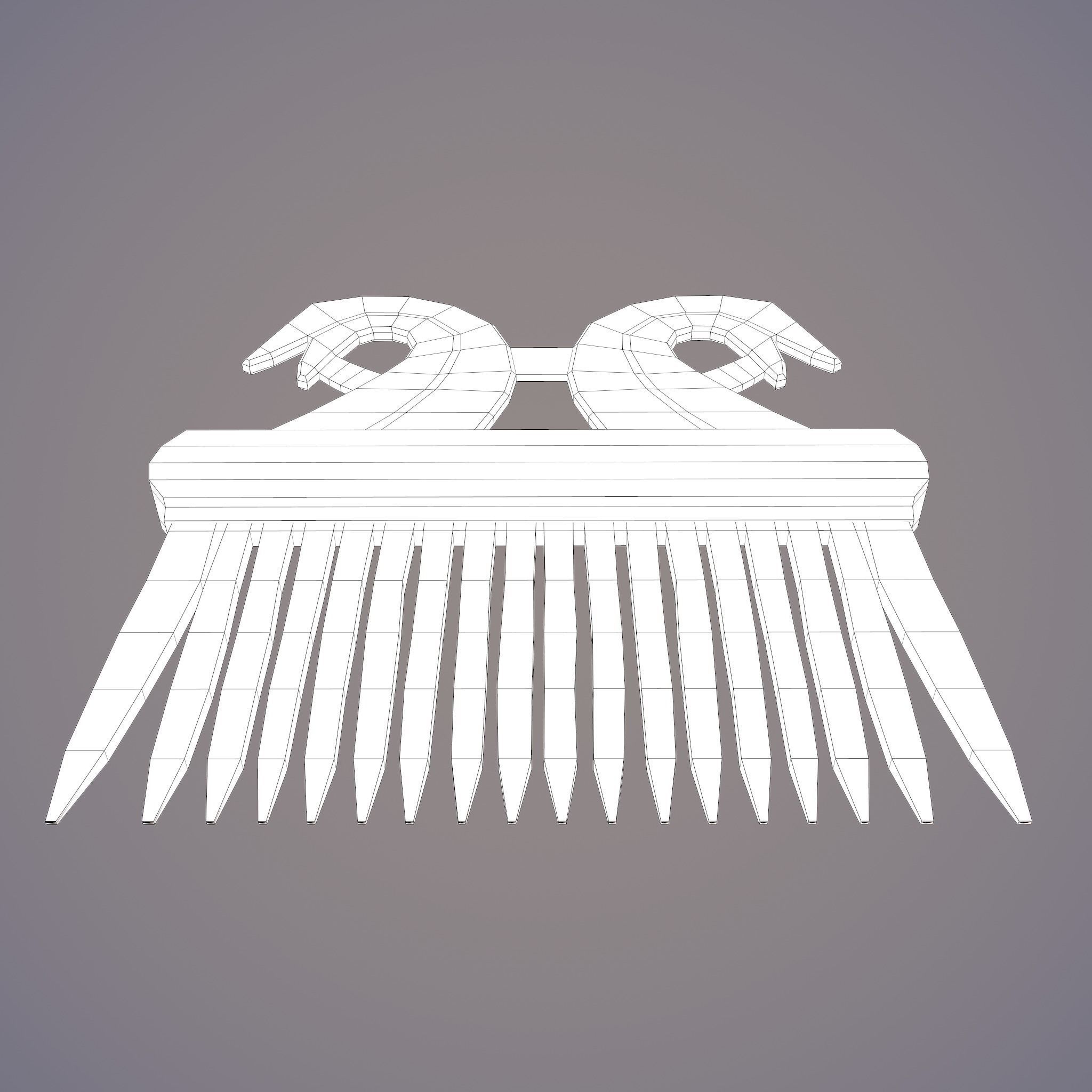 Viking Dragon Comb Low-poly 3D model_39