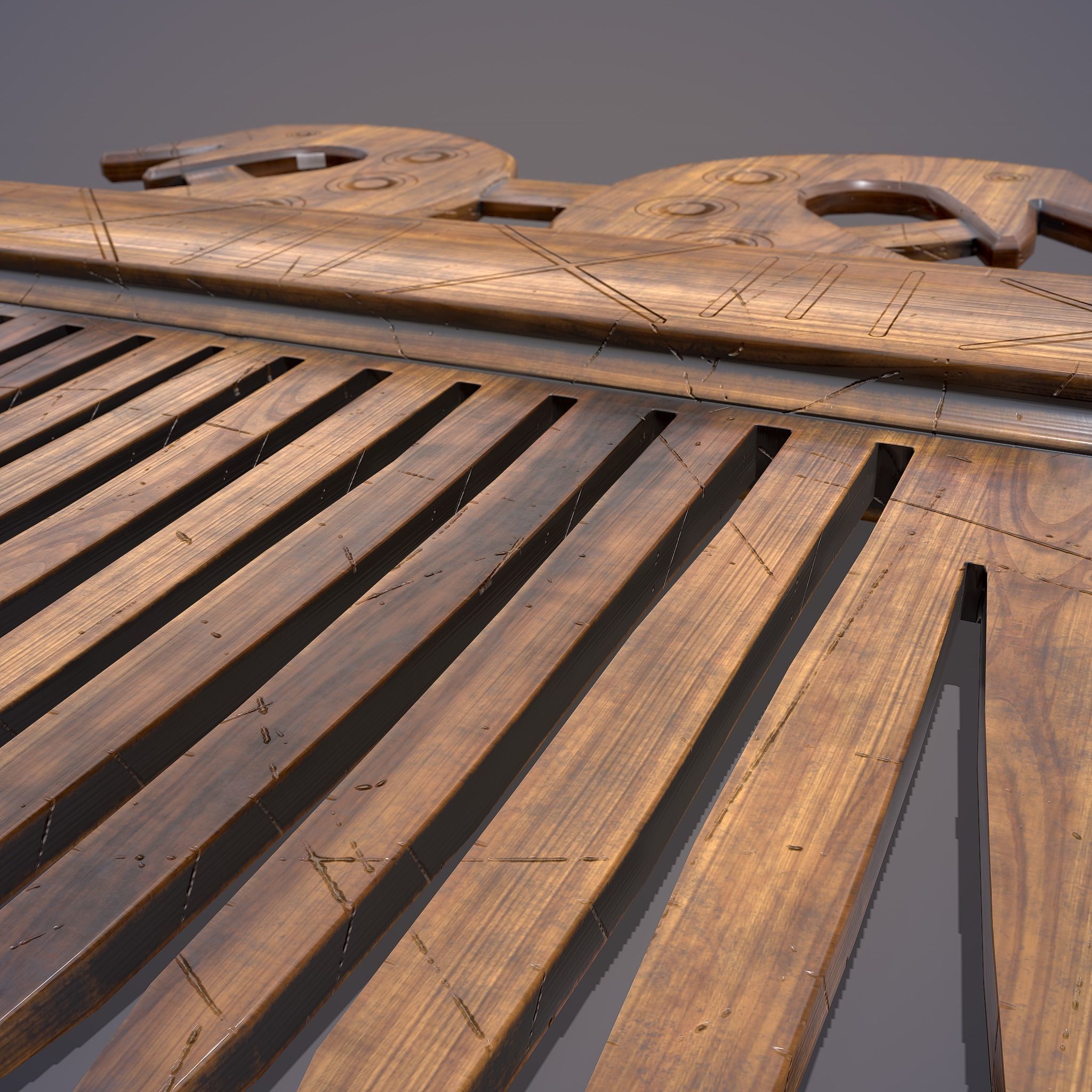 Viking Dragon Comb Low-poly 3D model_9