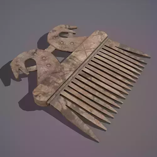 Viking Dragon Comb Low-poly 3D model