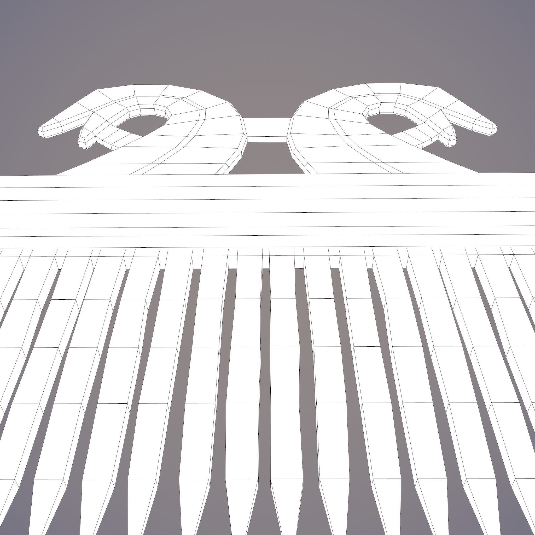 Viking Dragon Comb Low-poly 3D model_47