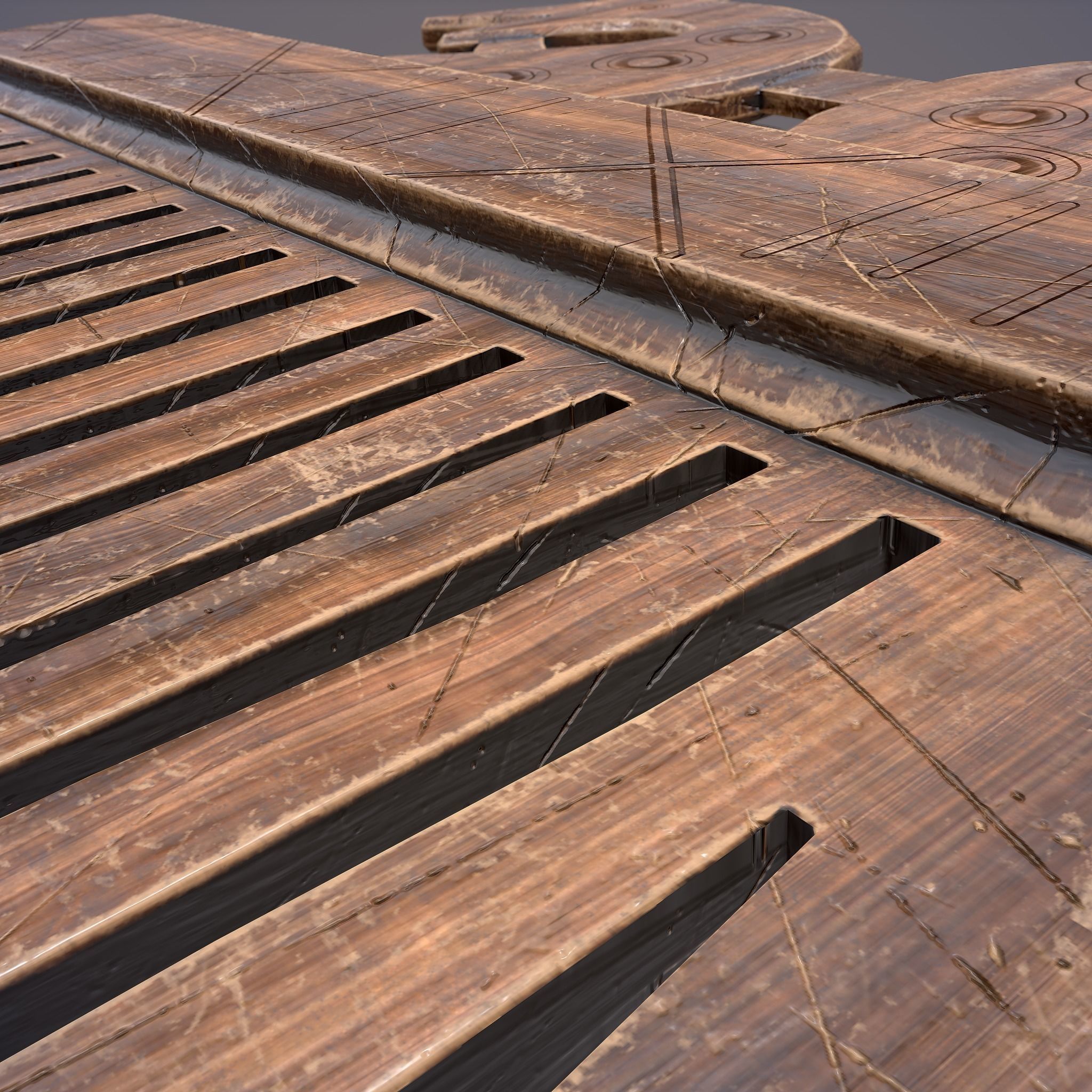 Viking Dragon Comb Low-poly 3D model_12