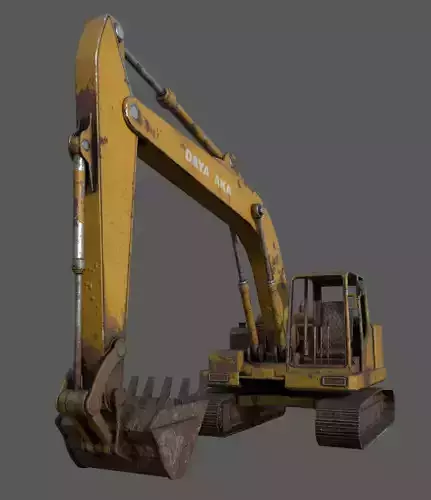 Rusty Digger Low-poly 3D model