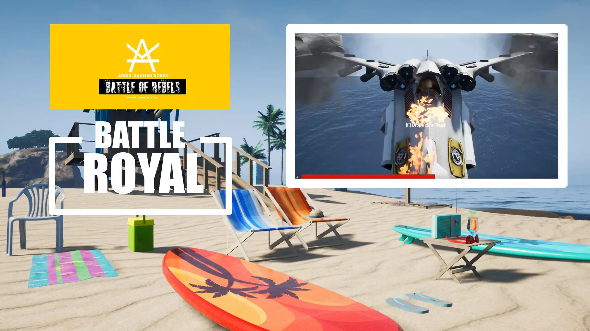 Multiplayer Battle Royale game using Unreal Engine 4 Blueprints Low-poly 3D model