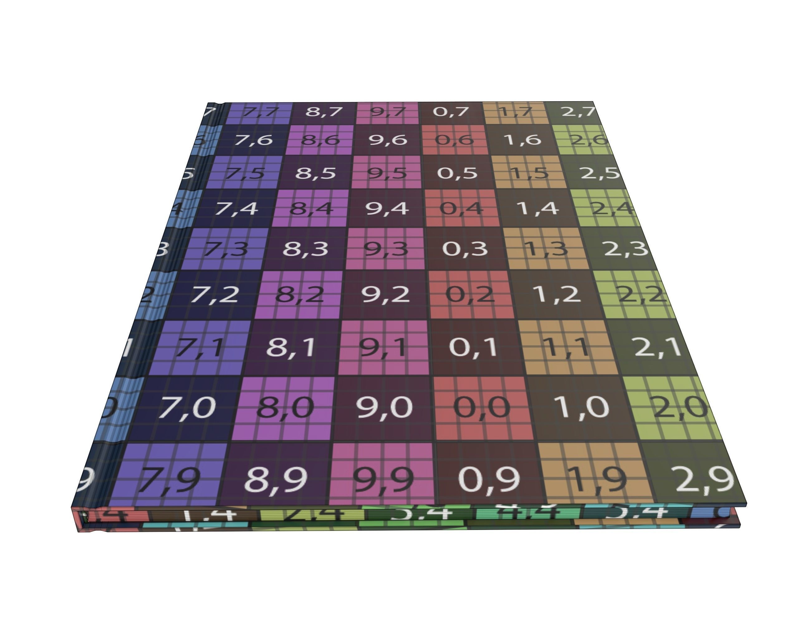 Album closed size A4 3D model_9