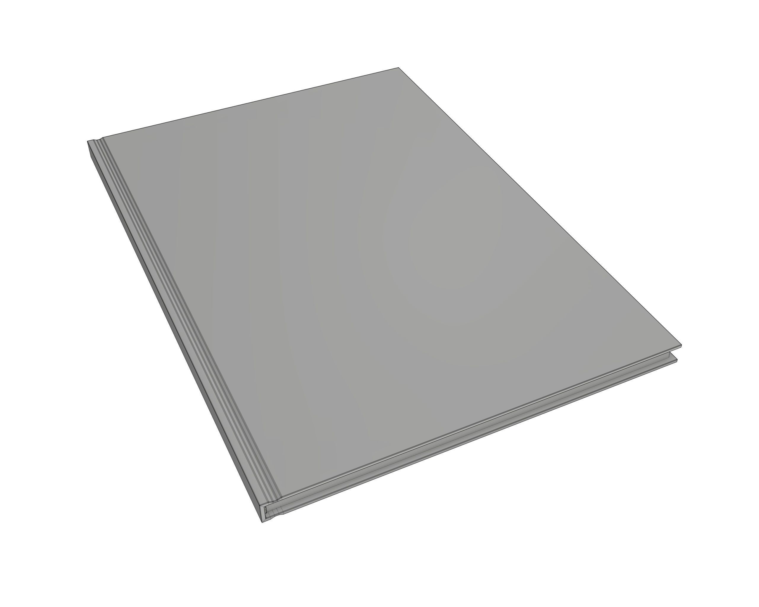 Album closed size A4 3D model_4