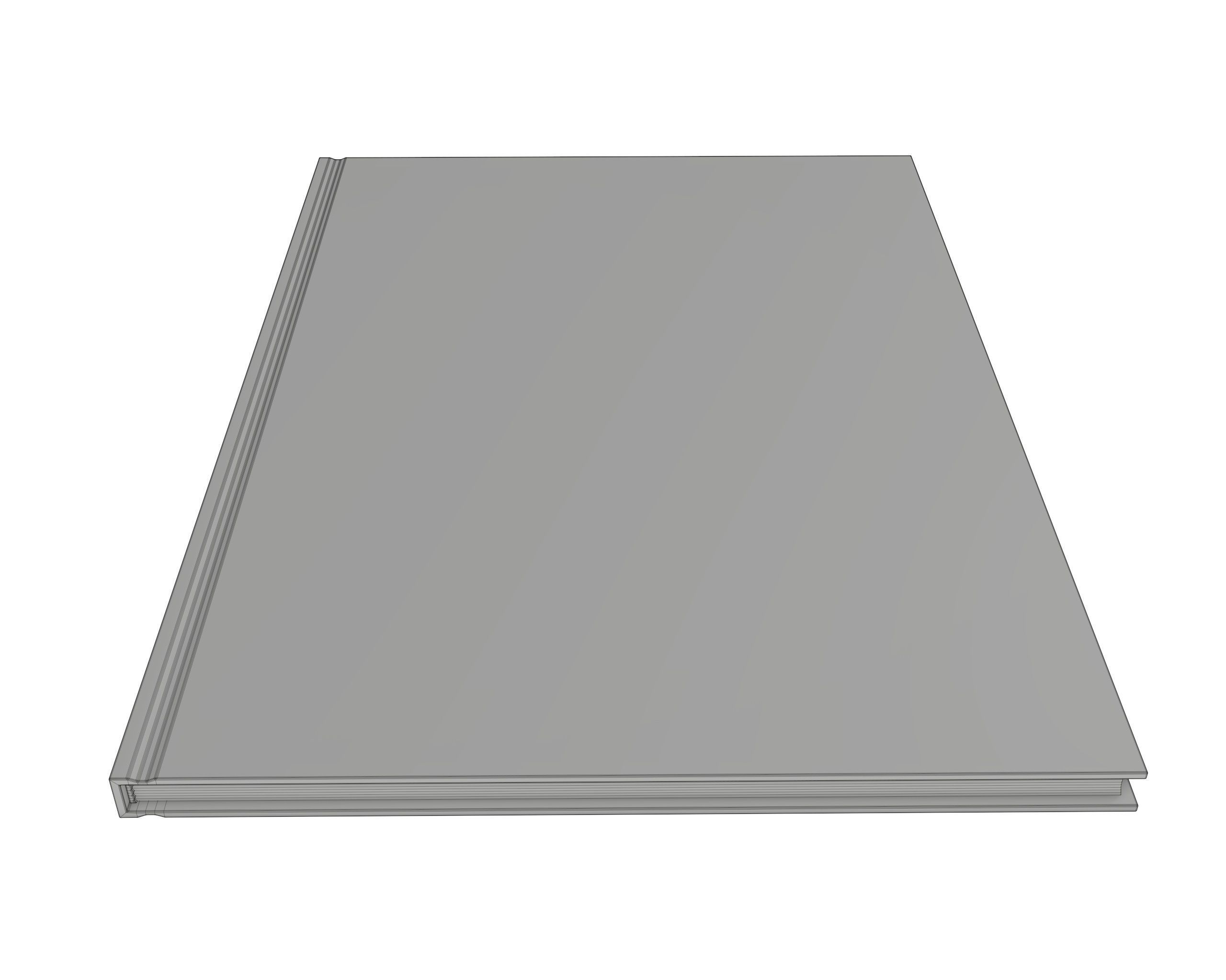 Album closed size A4 3D model_5