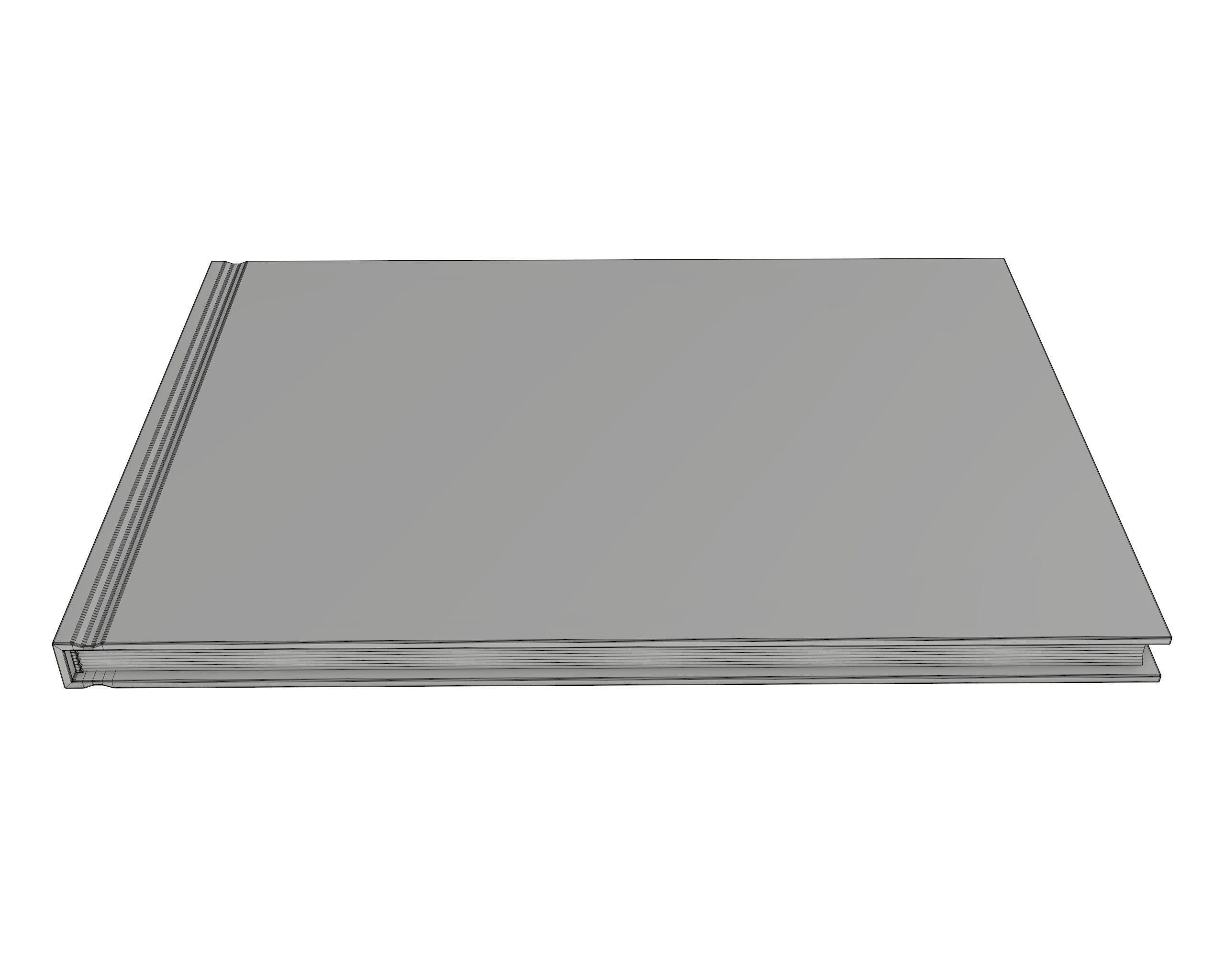 Album closed size A5 3D model_5