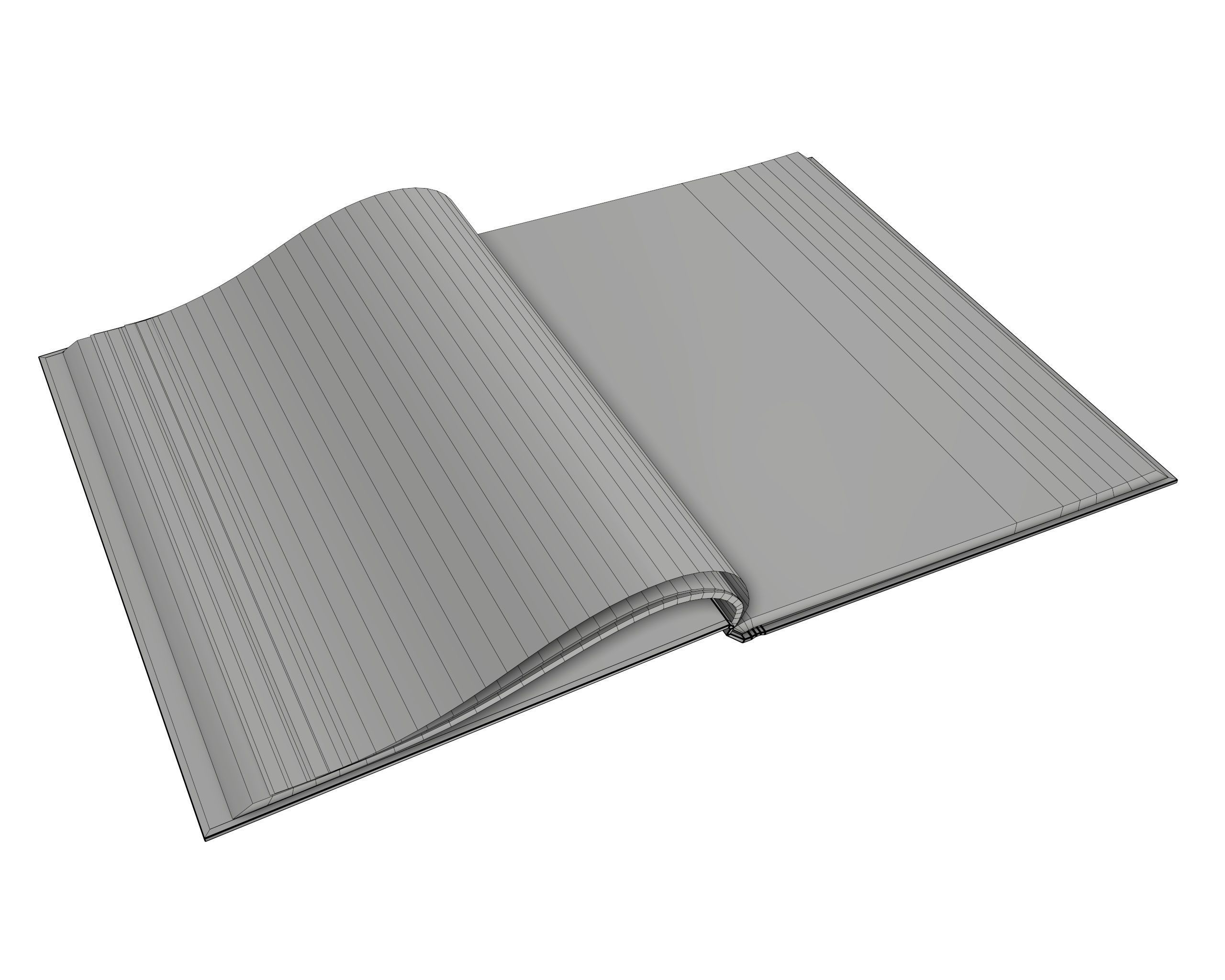 Album opened size A4 01 3D model_4