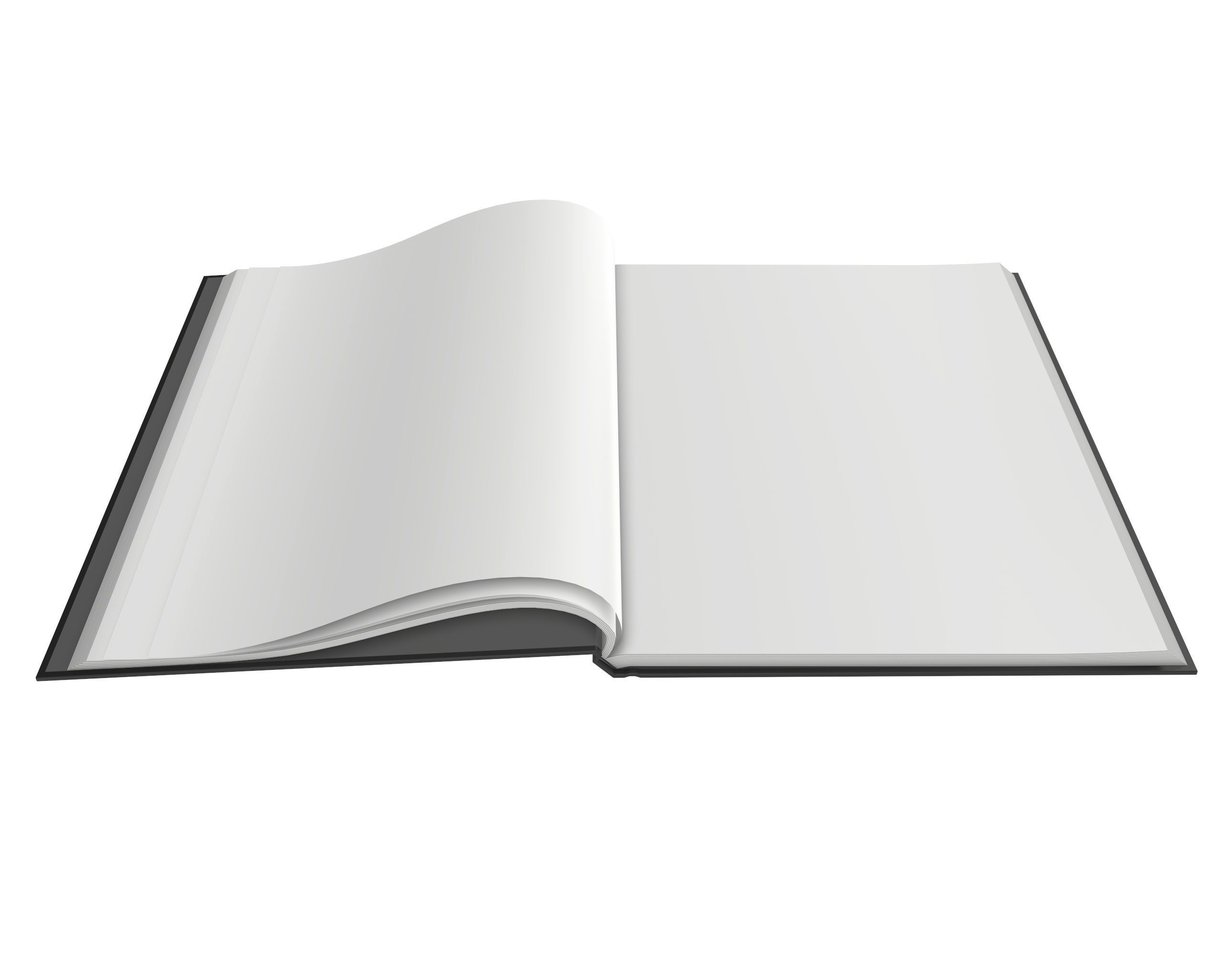 Album opened size A4 01 3D model_1