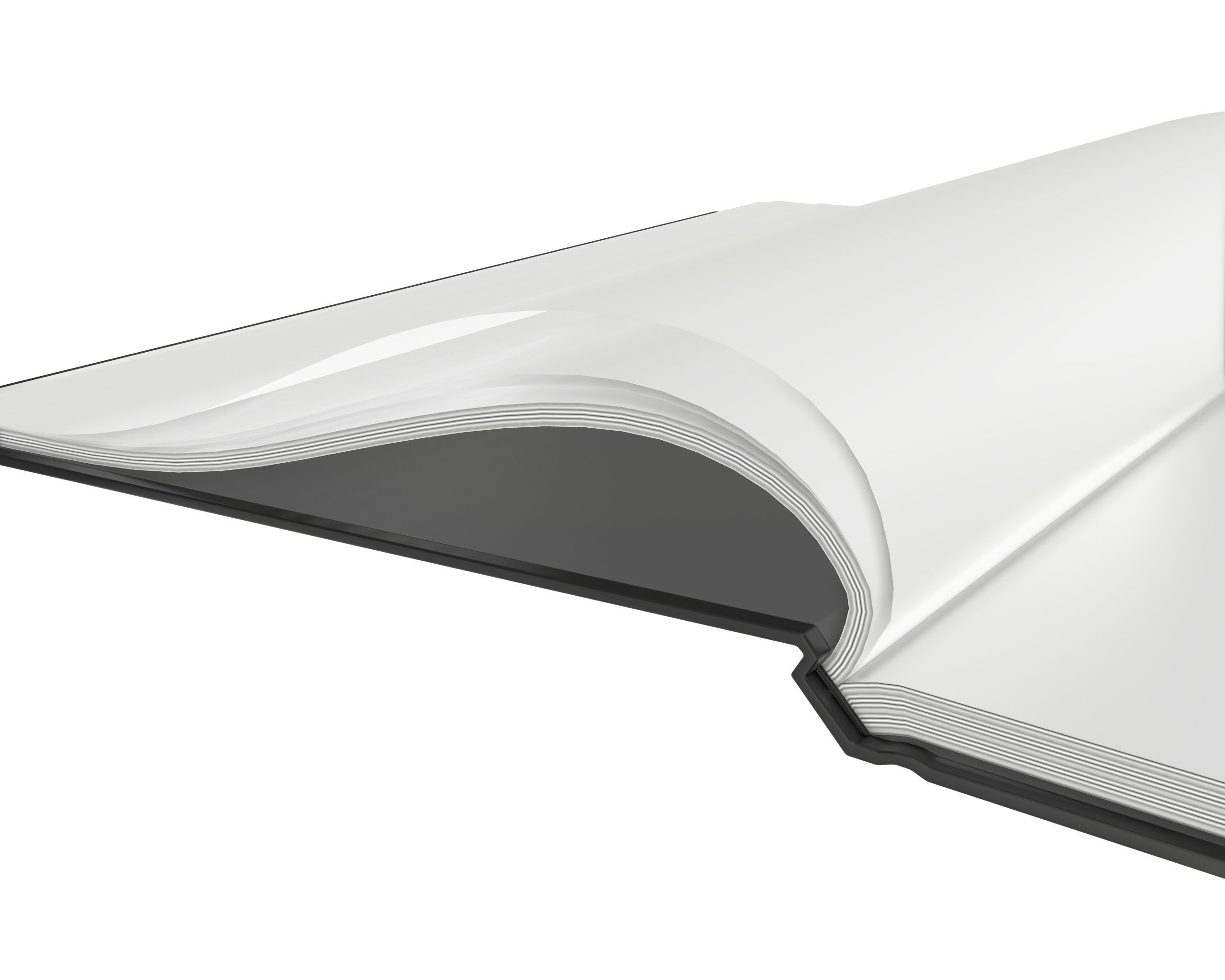 Album opened size A4 01 3D model_2