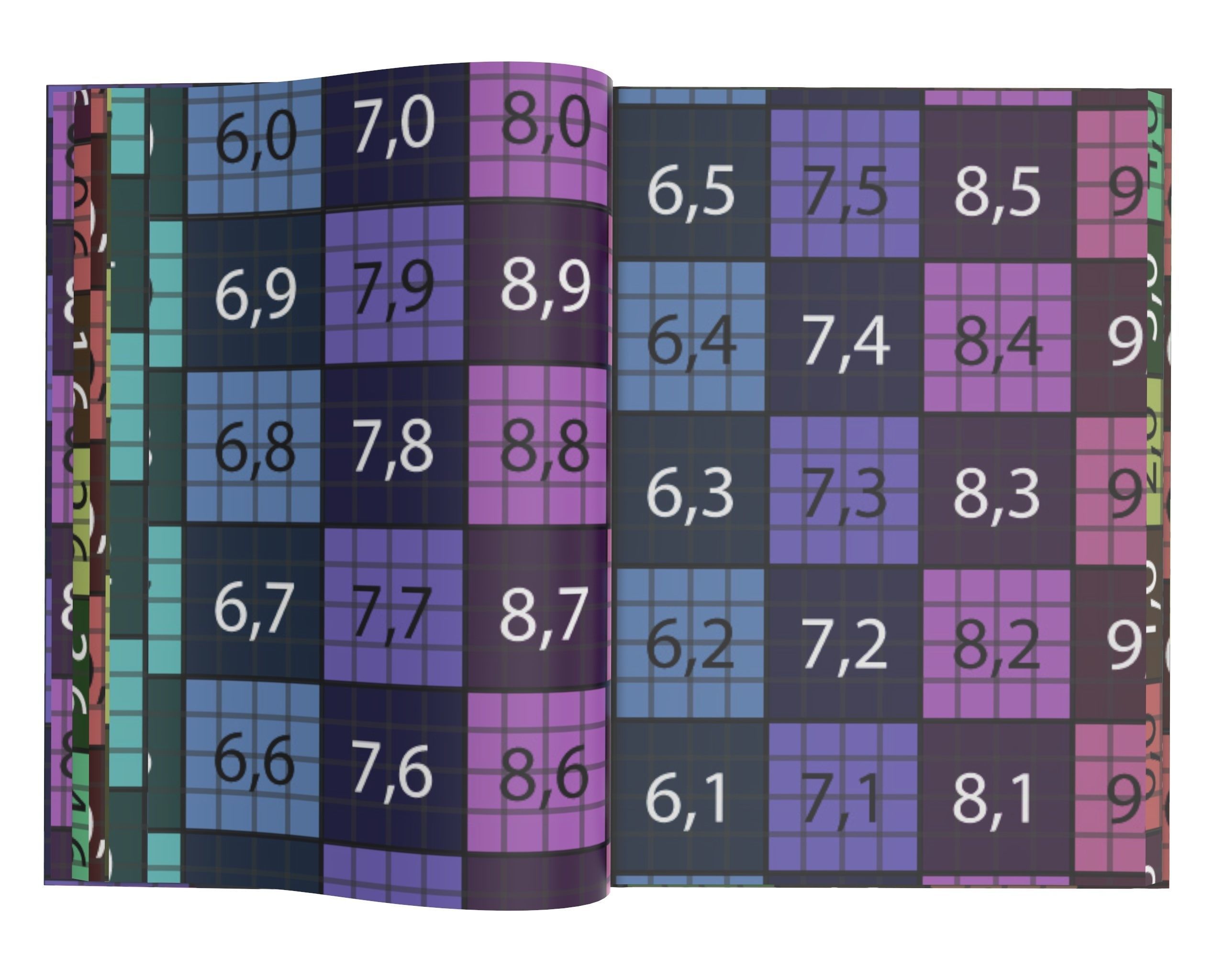 Album opened size A4 01 3D model_11