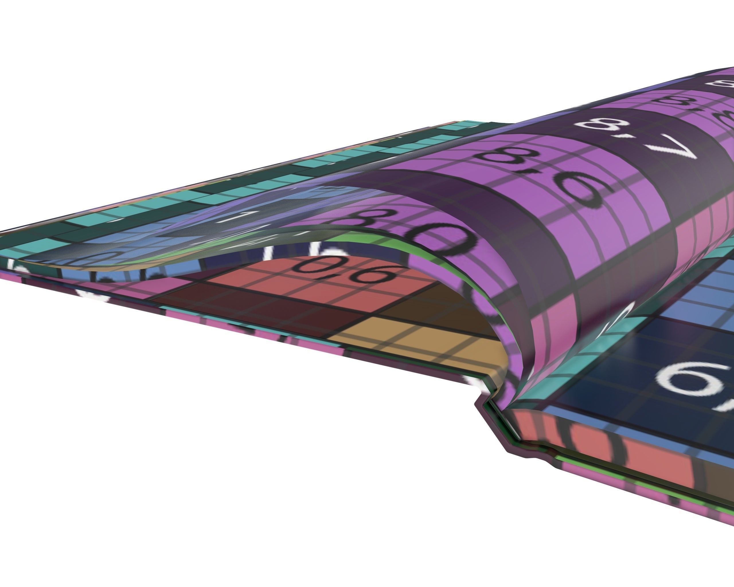 Album opened size A4 01 3D model_10