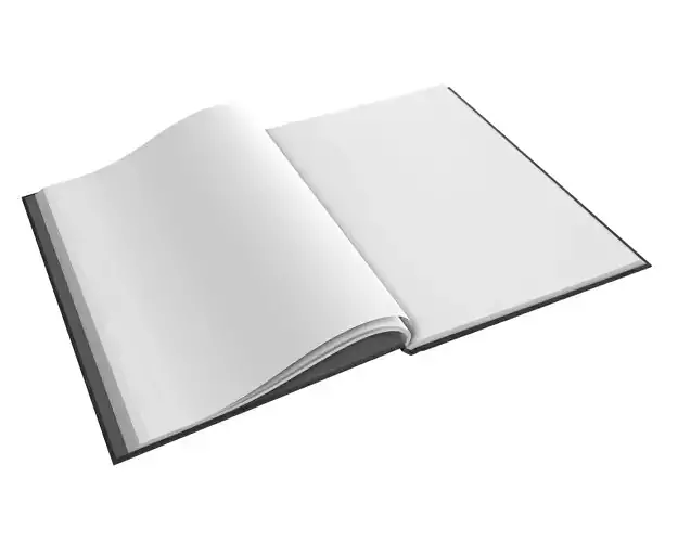 Album opened size A4 01 3D model