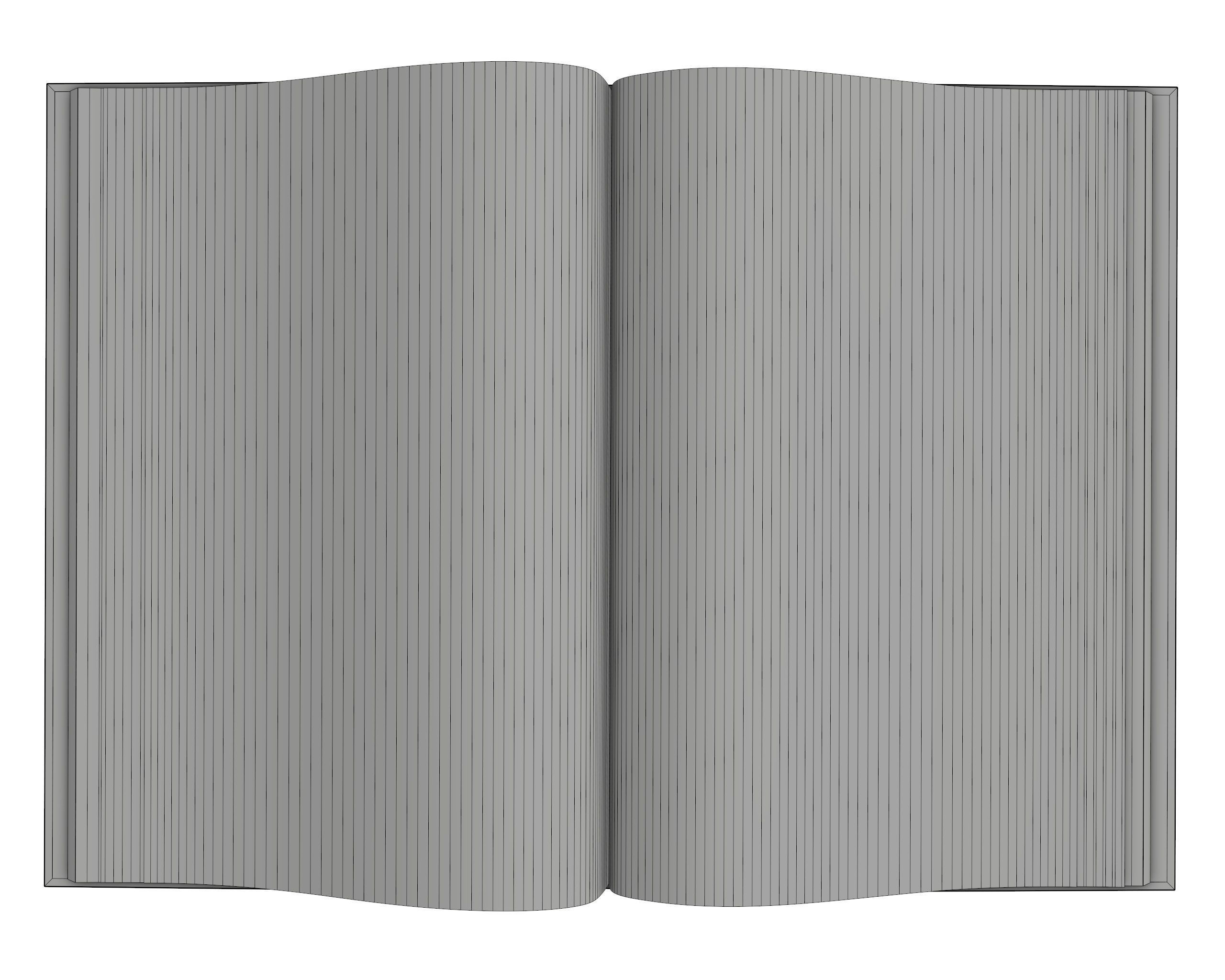 Album opened size A4 02 3D model_7