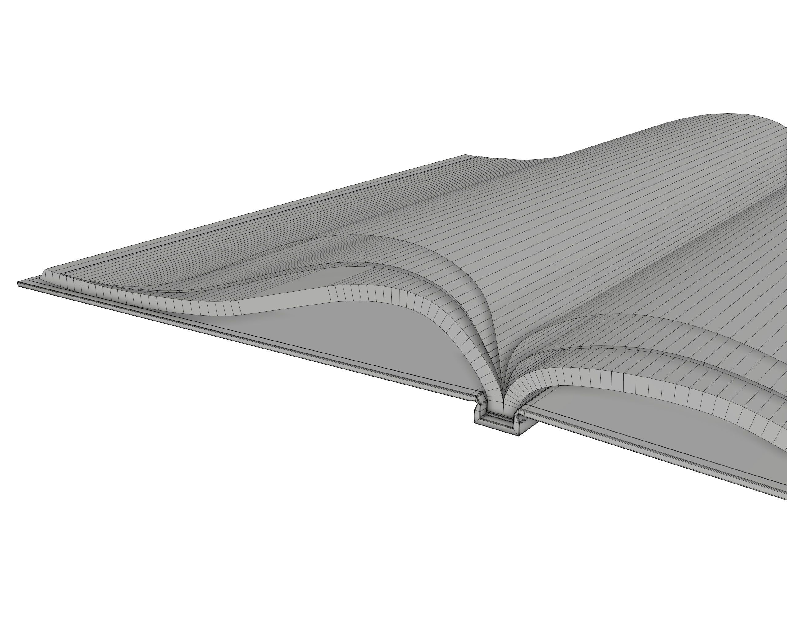 Album opened size A4 02 3D model_6