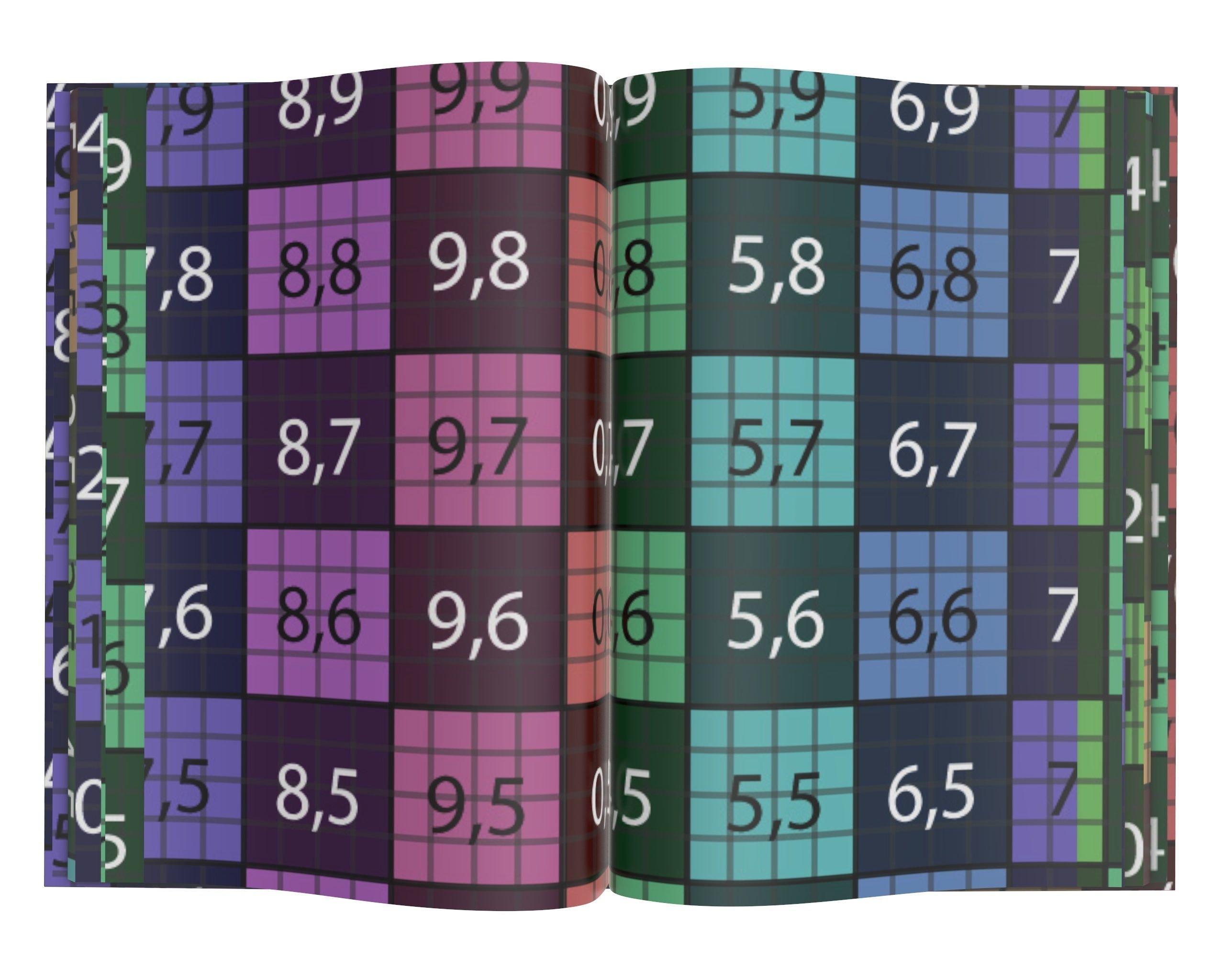 Album opened size A4 02 3D model_11