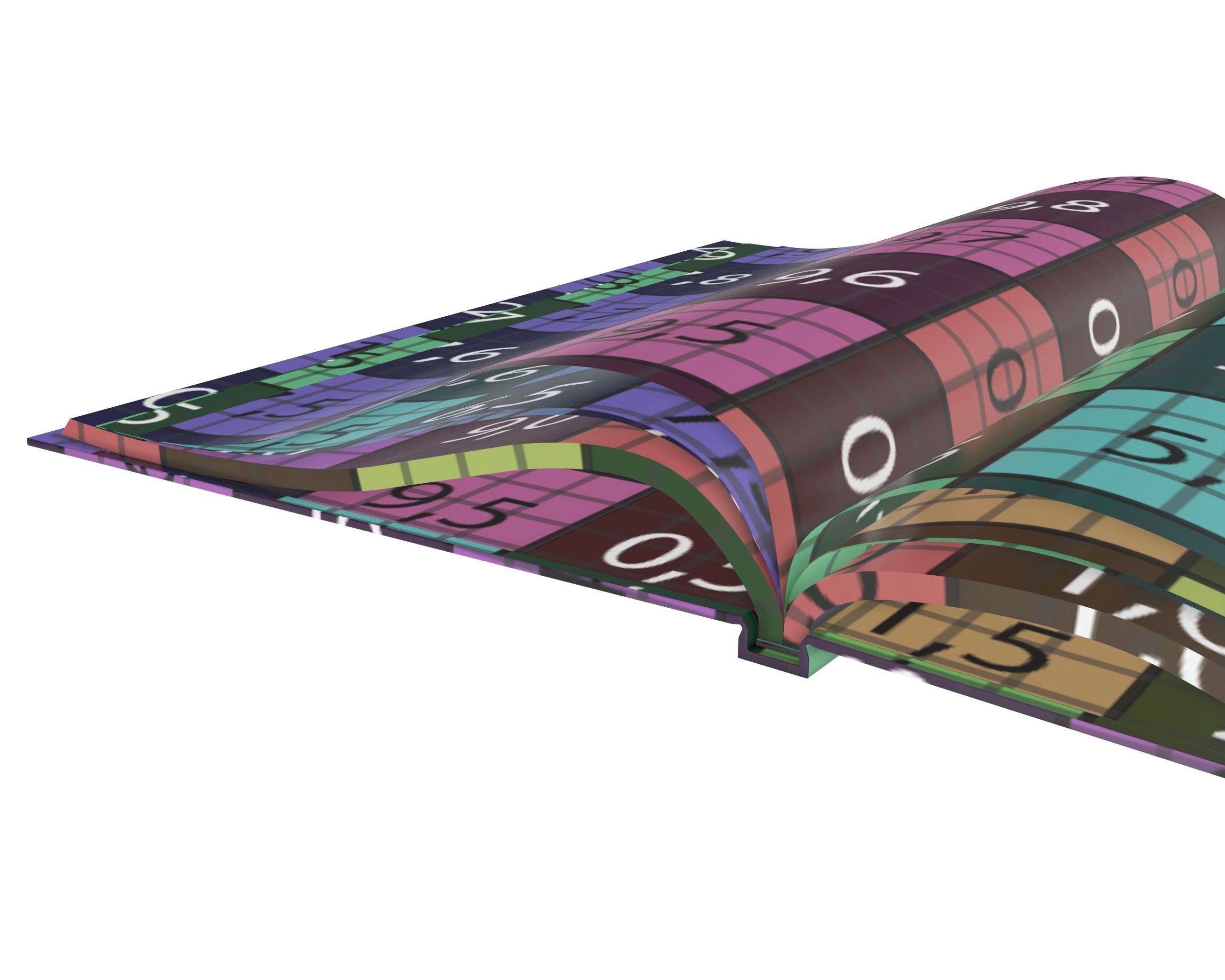 Album opened size A4 02 3D model_10