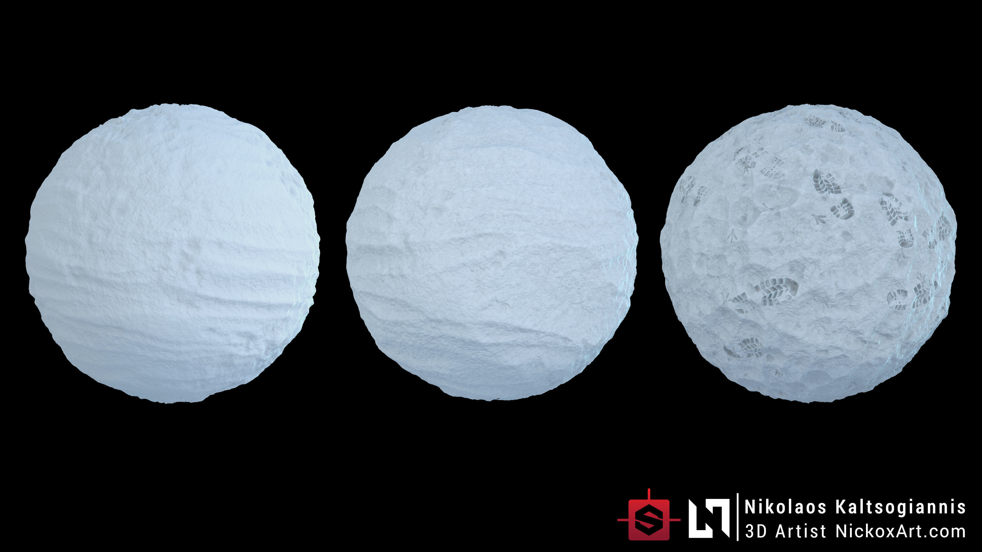 Procedural Snow Material  3 Variations Texture_1