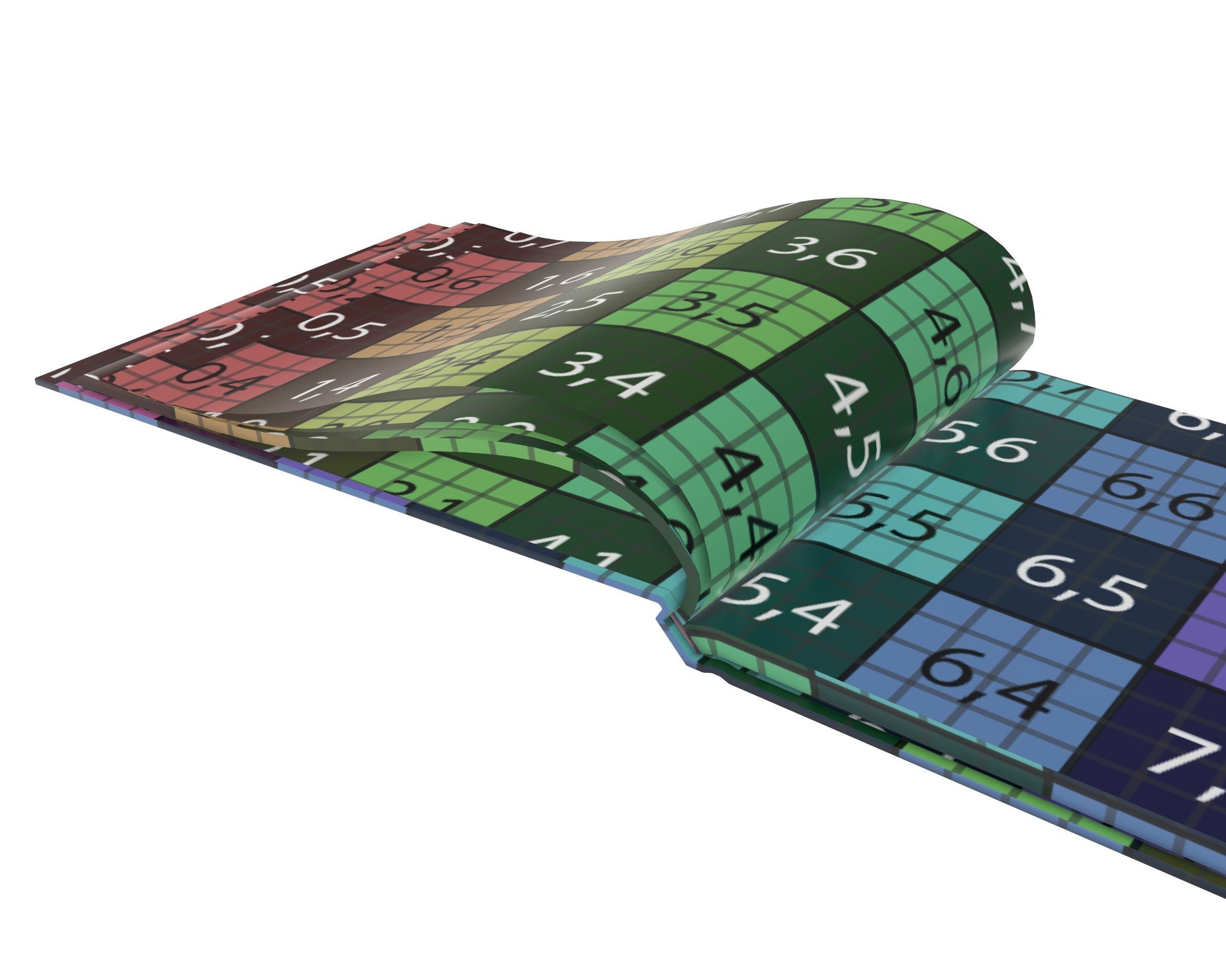 Album opened size A5 01 3D model_10