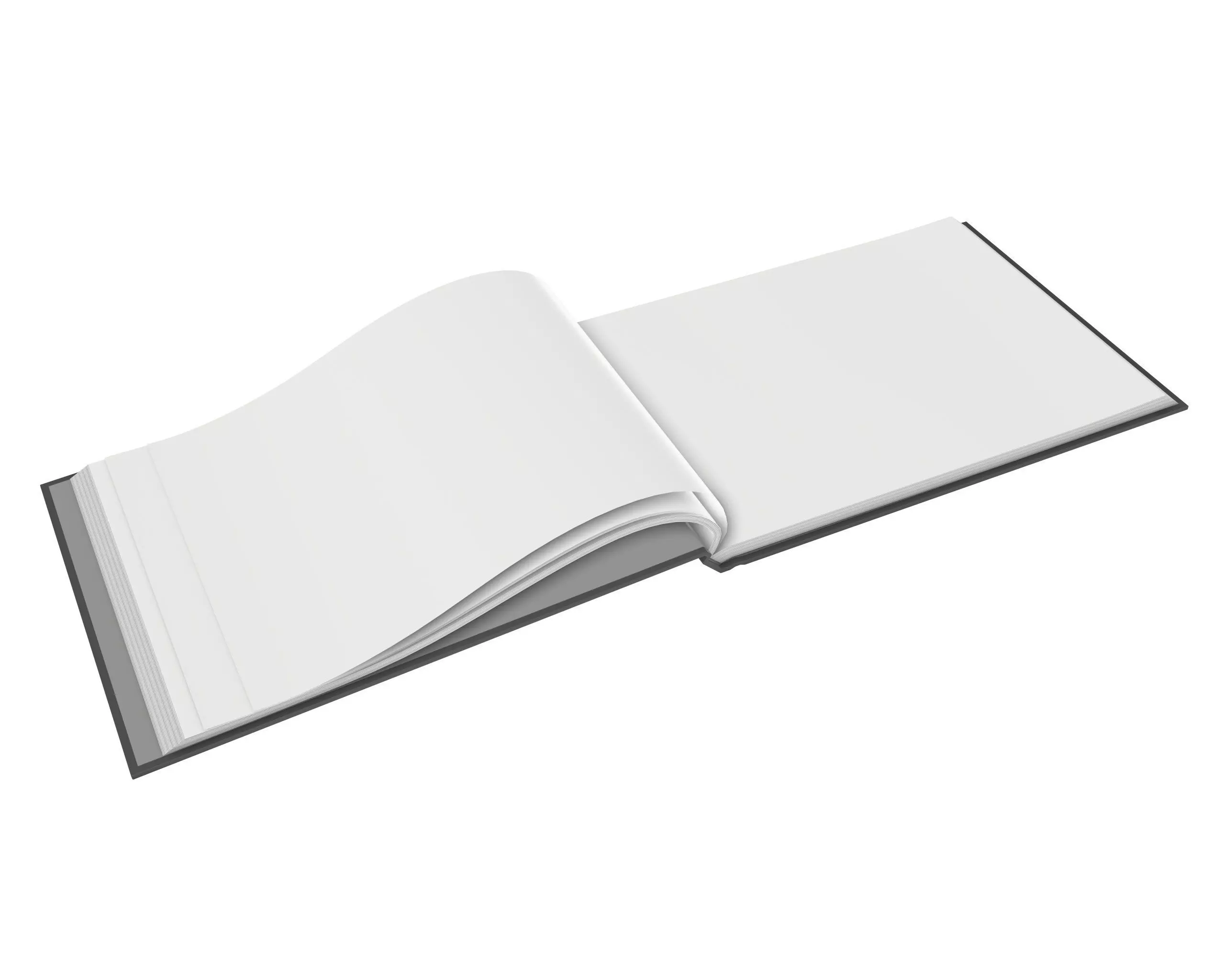 Album opened size A5 01 3D model_0