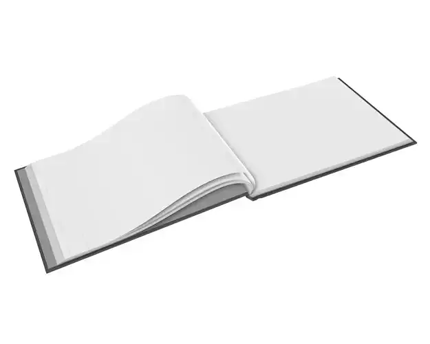 Album opened size A5 01 3D model
