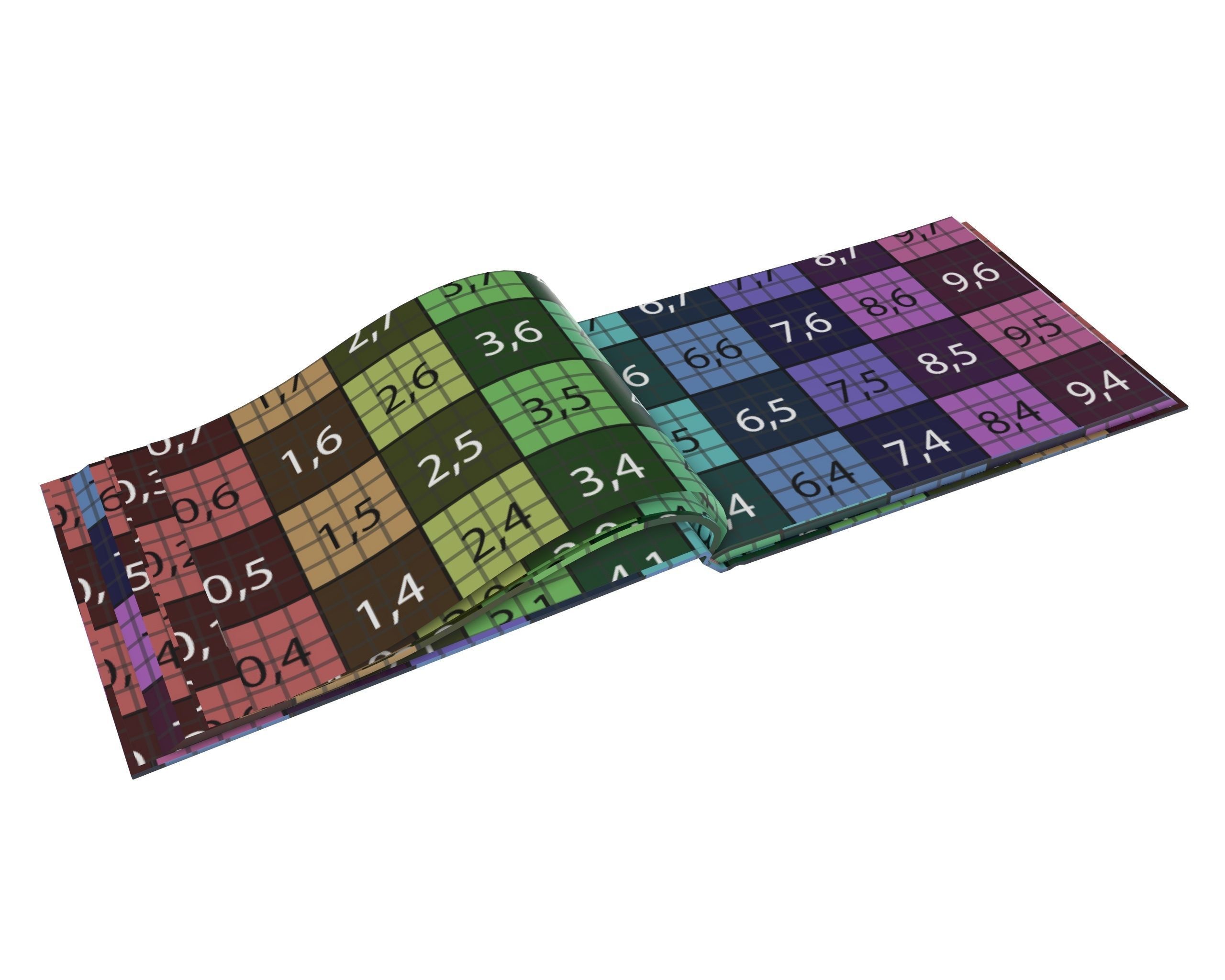 Album opened size A5 01 3D model_8