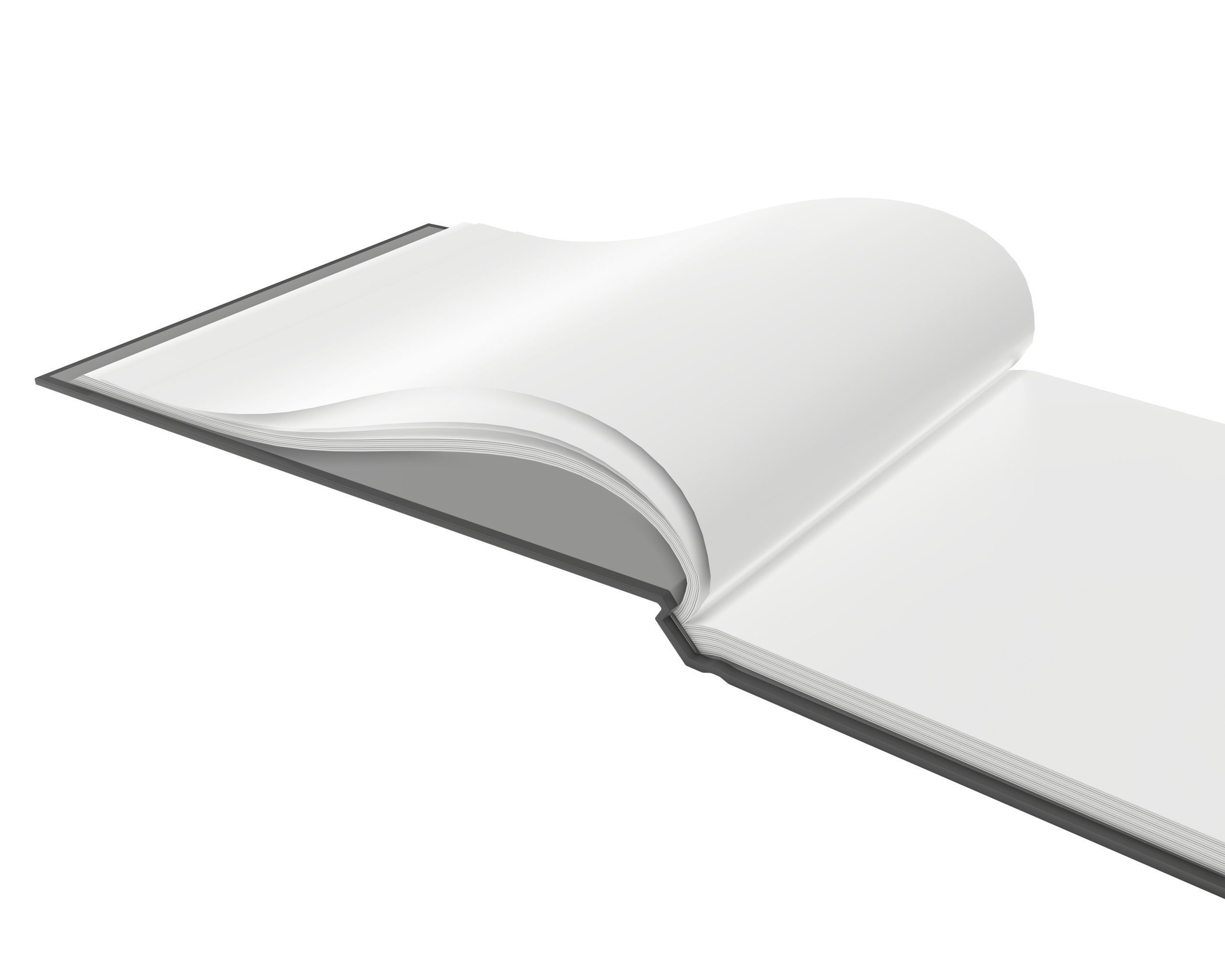 Album opened size A5 01 3D model_2