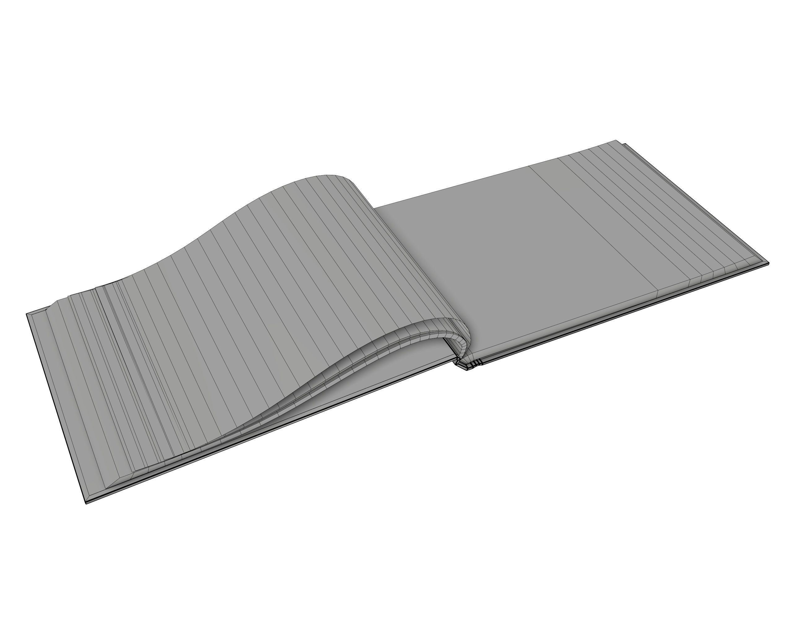 Album opened size A5 01 3D model_4