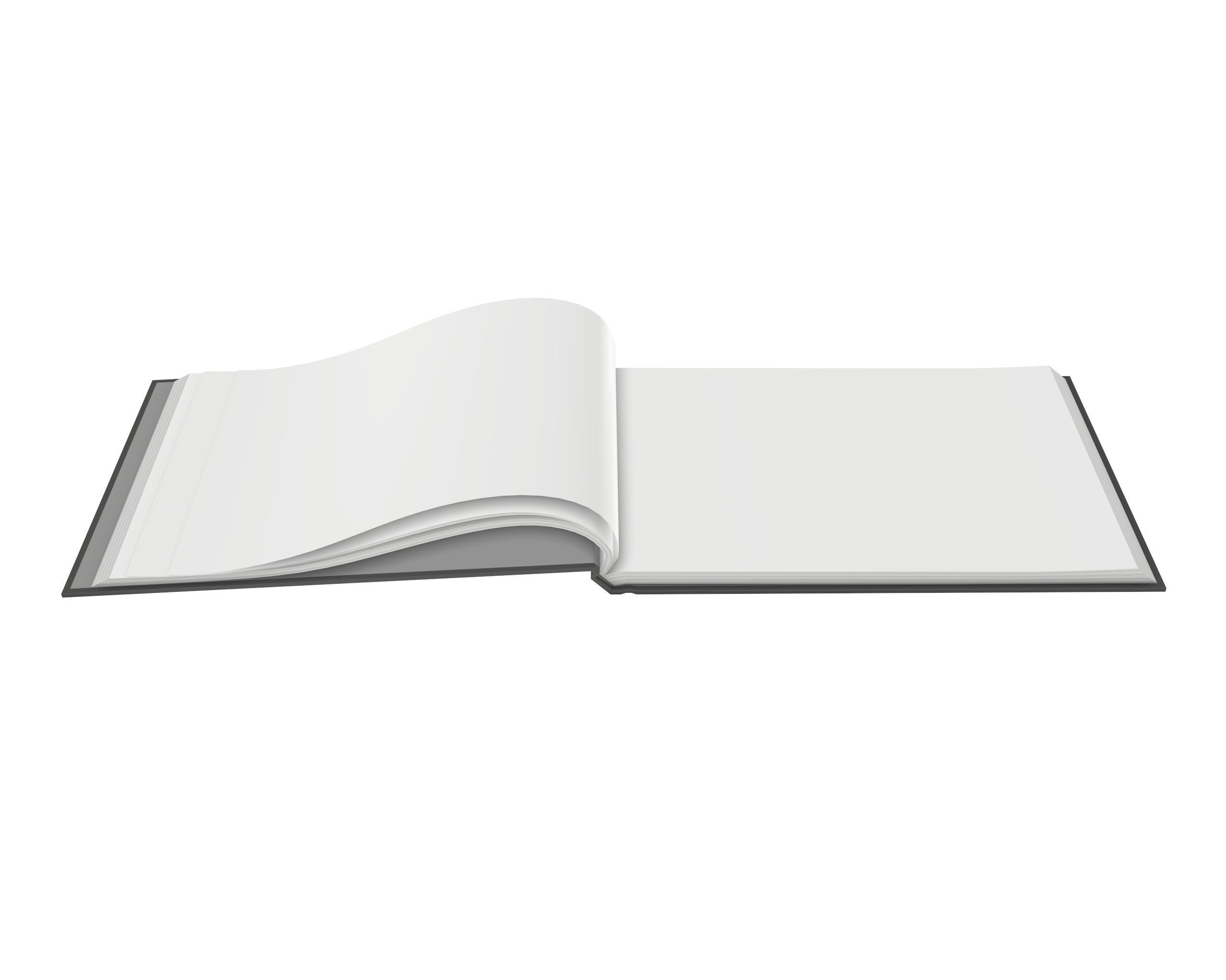 Album opened size A5 01 3D model_1