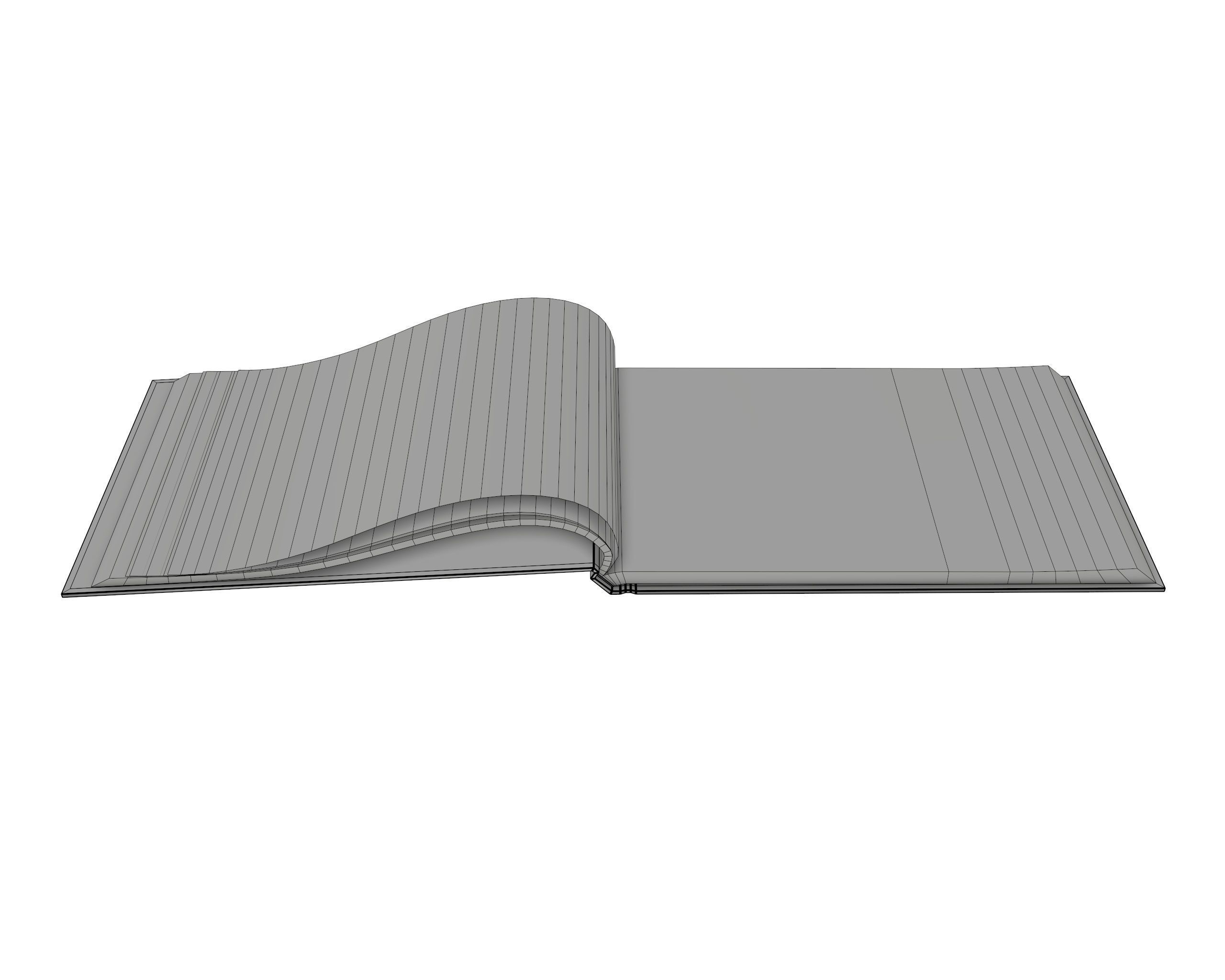 Album opened size A5 01 3D model_5